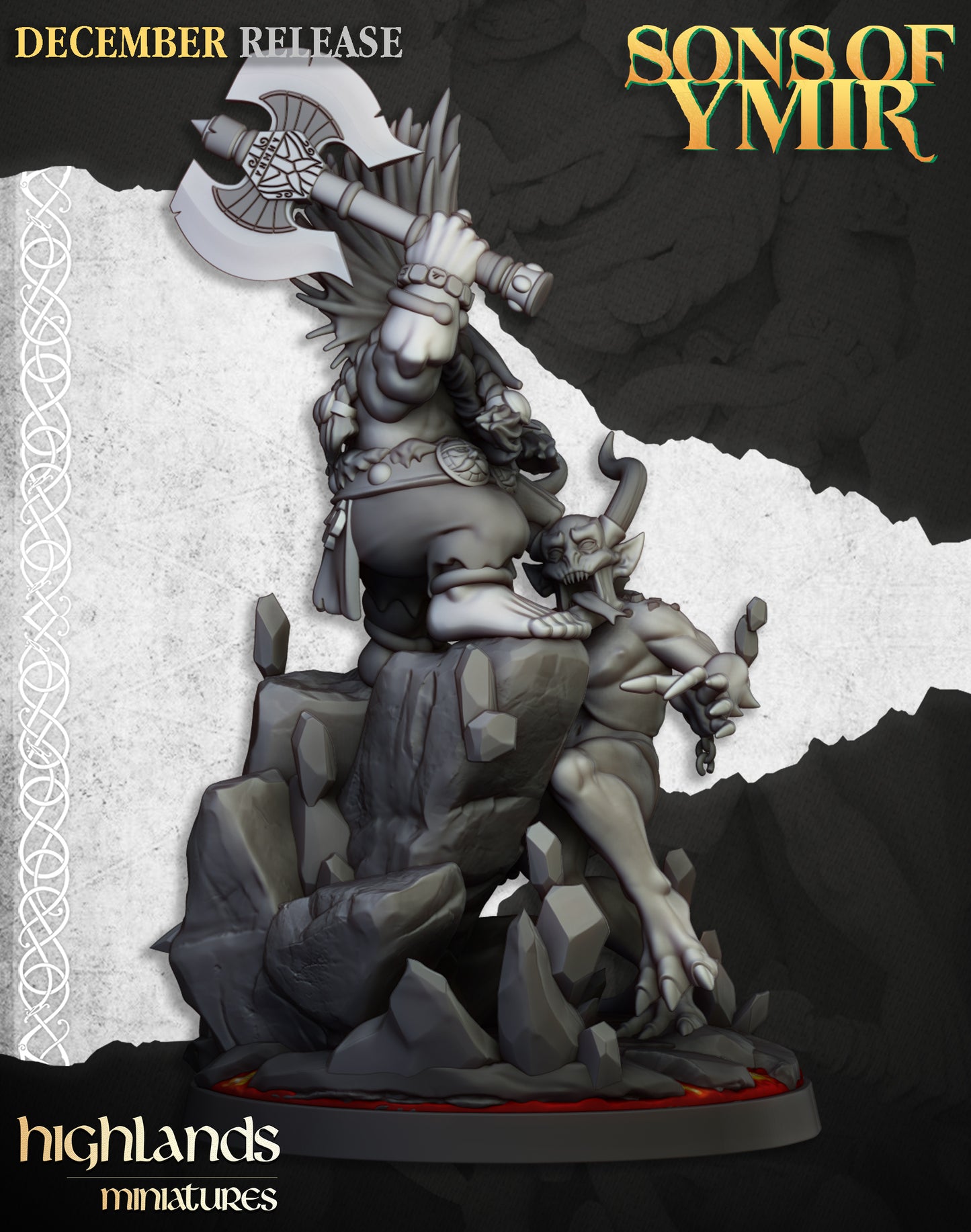 Miniatura Cazador de Demonios Enanos resina 28mm sin pintar - Drakholm