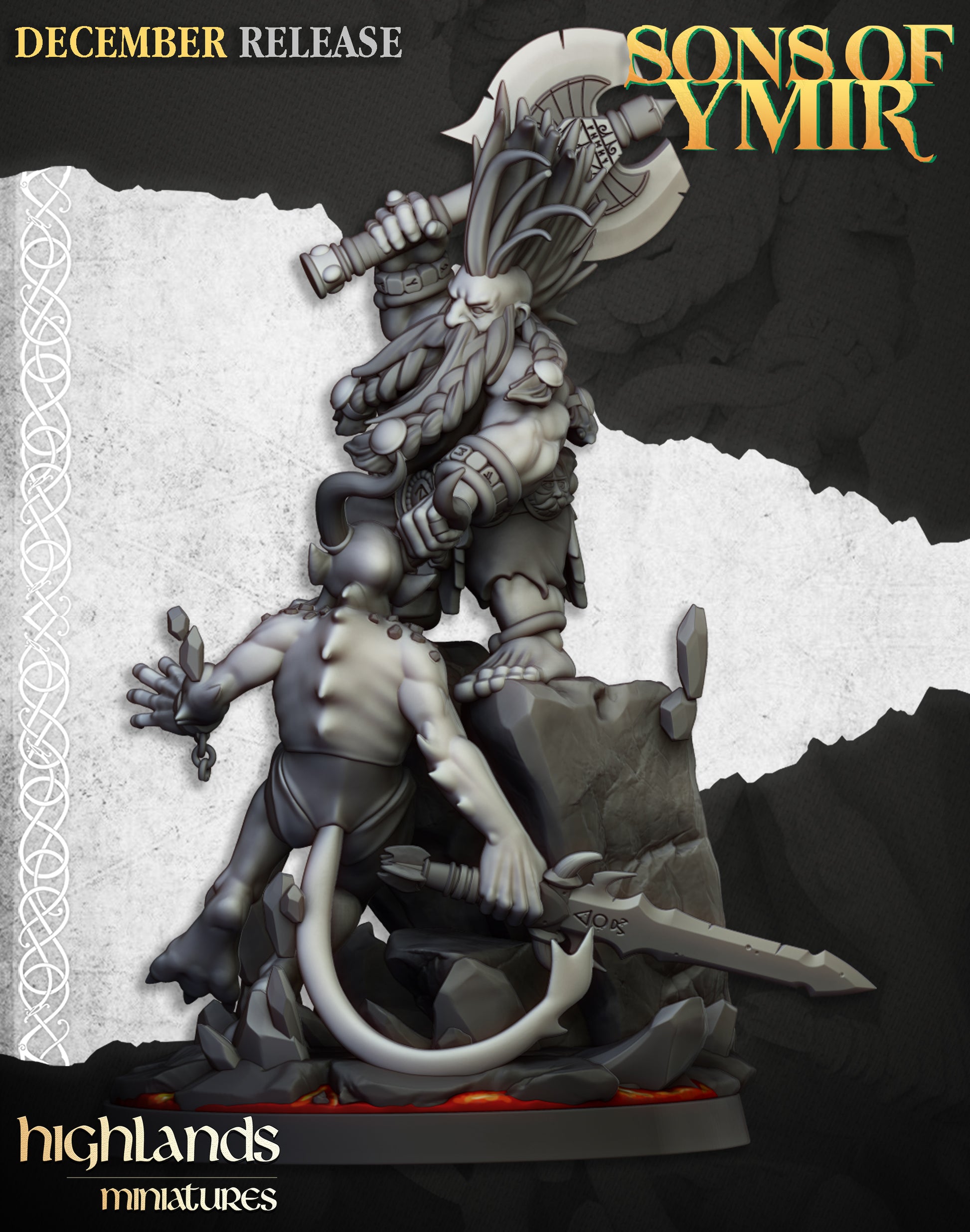 Miniatura Cazador de Demonios Enanos resina 28mm sin pintar - Drakholm
