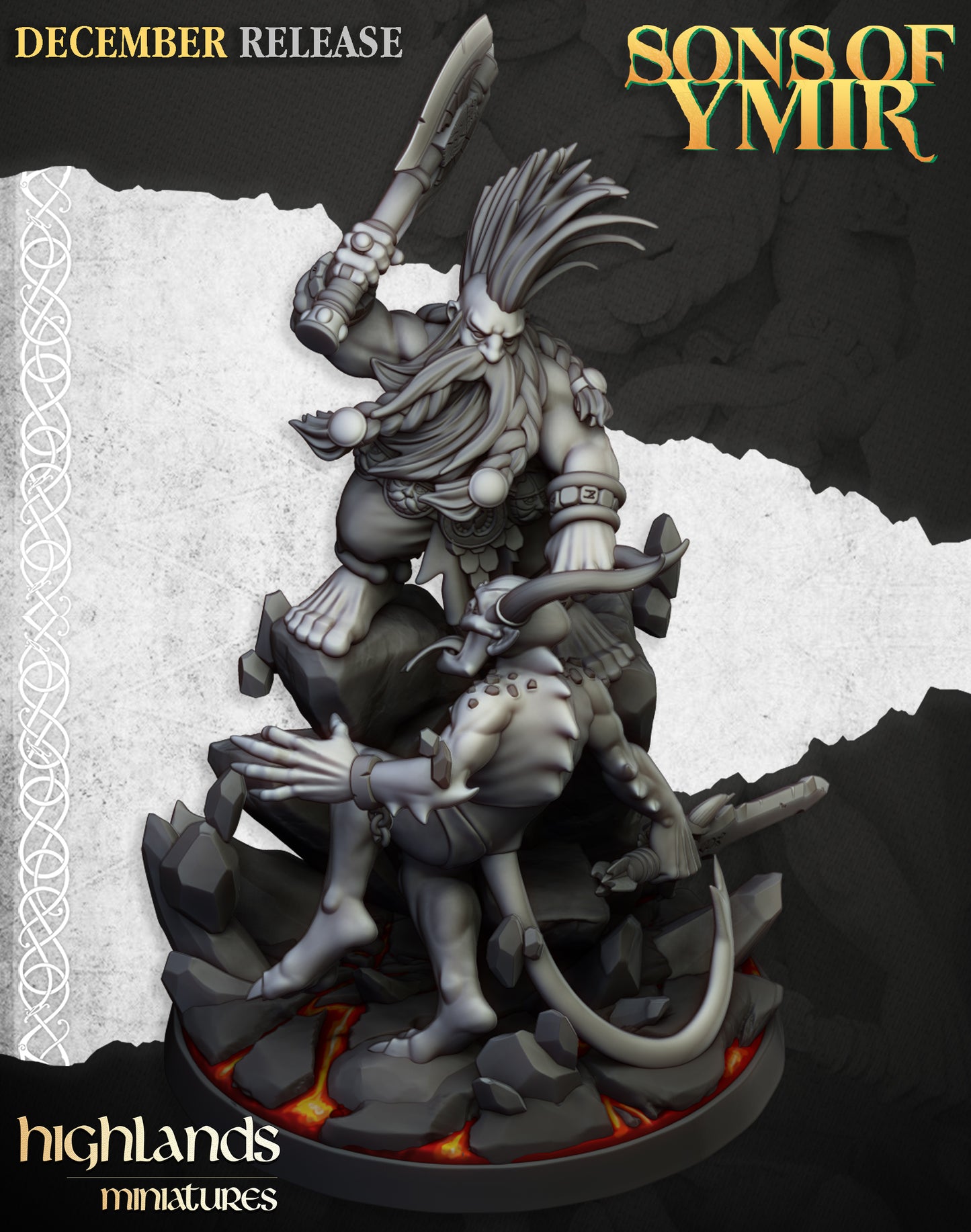 Miniatura Cazador de Demonios Enanos resina 28mm sin pintar - Drakholm