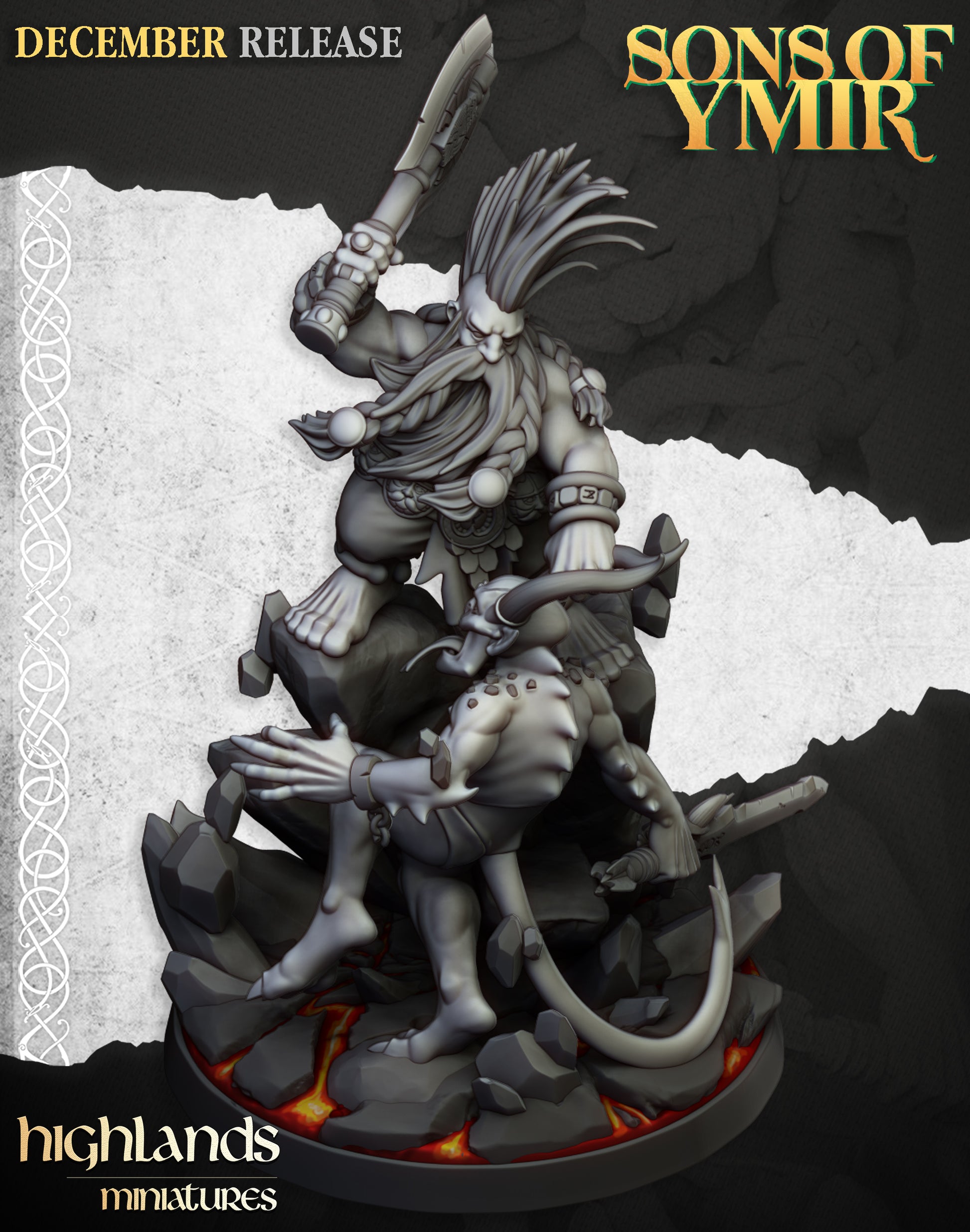 Miniatura Cazador de Demonios Enanos resina 28mm sin pintar - Drakholm