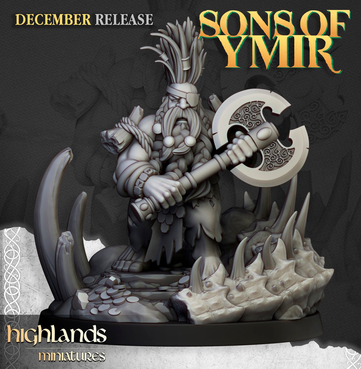 Miniatura Cazador de Dragones Enanos resina 28mm sin pintar - Drakholm