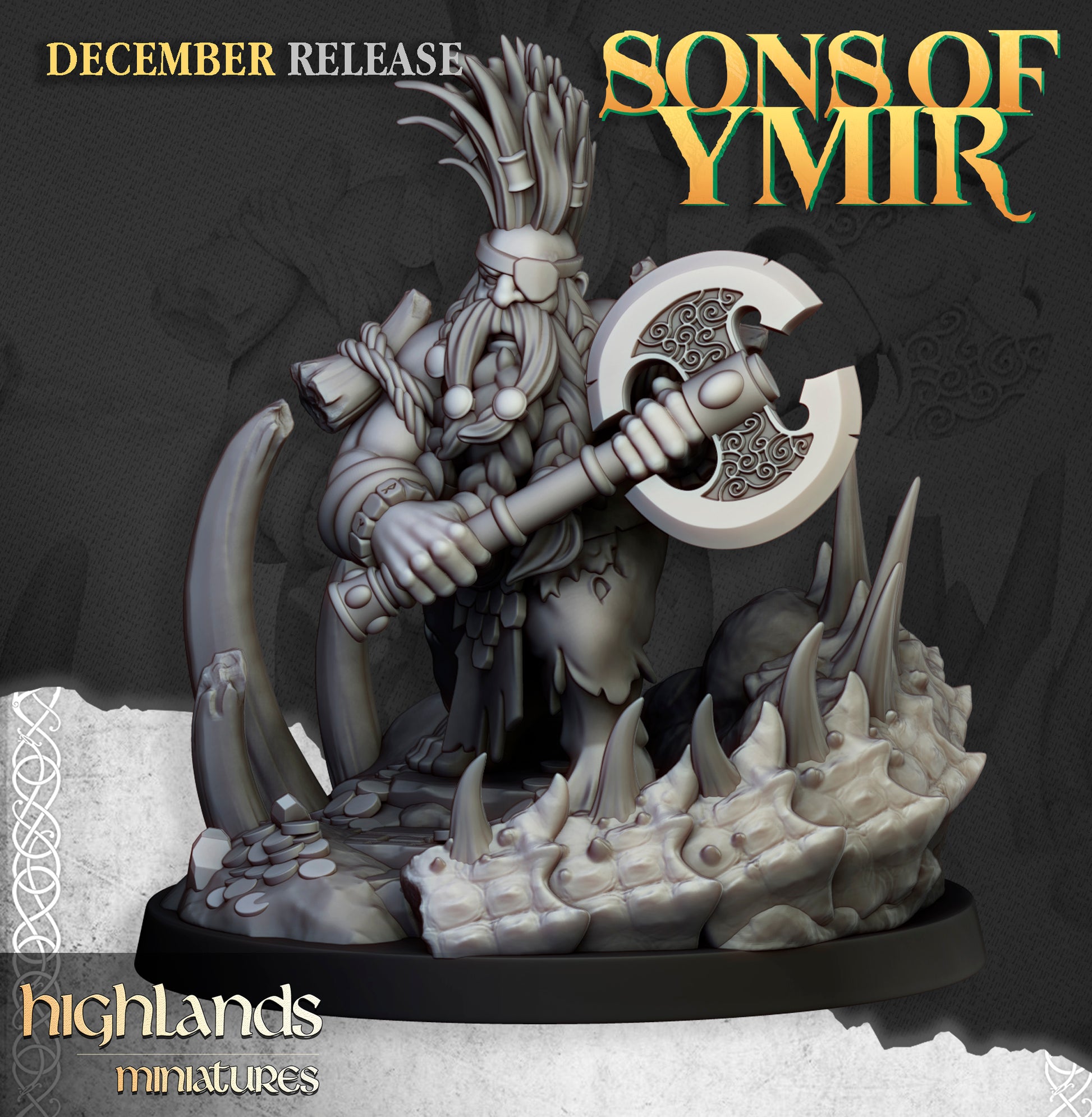Miniatura Cazador de Dragones Enanos resina 28mm sin pintar - Drakholm