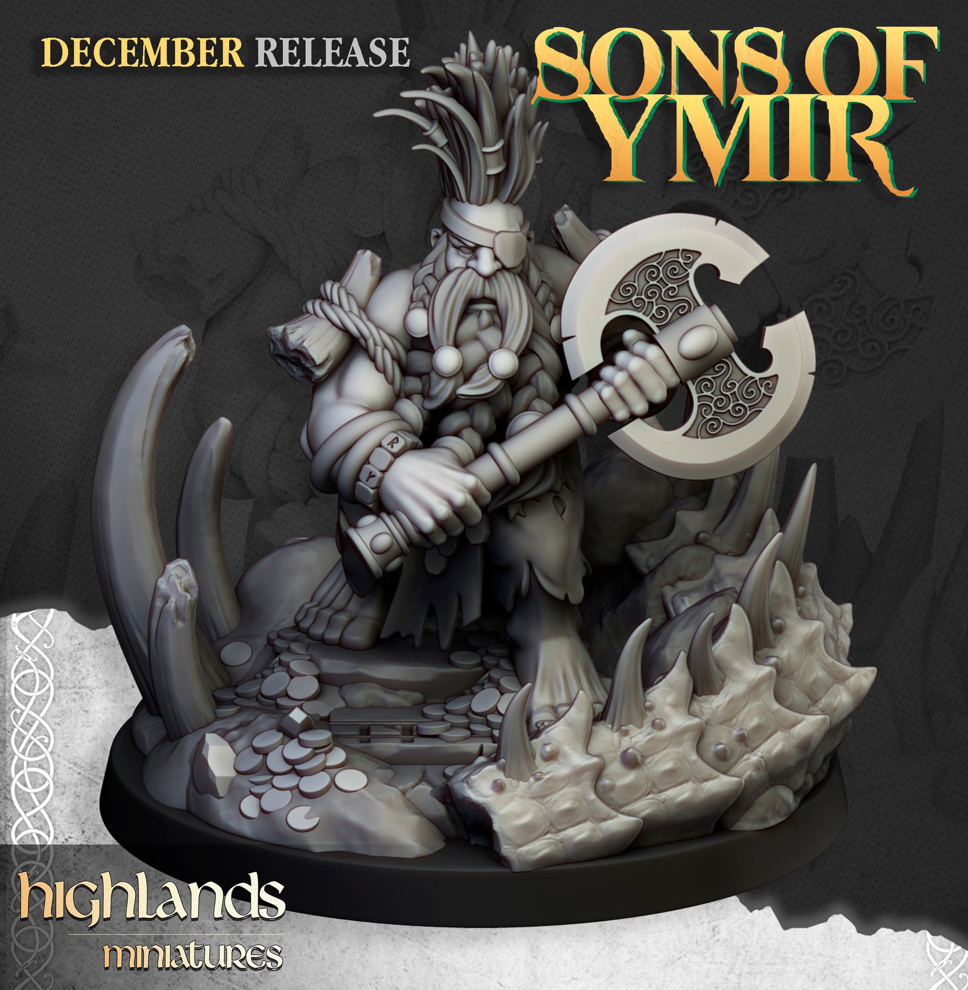 Miniatura Cazador de Dragones Enanos resina 28mm sin pintar - Drakholm