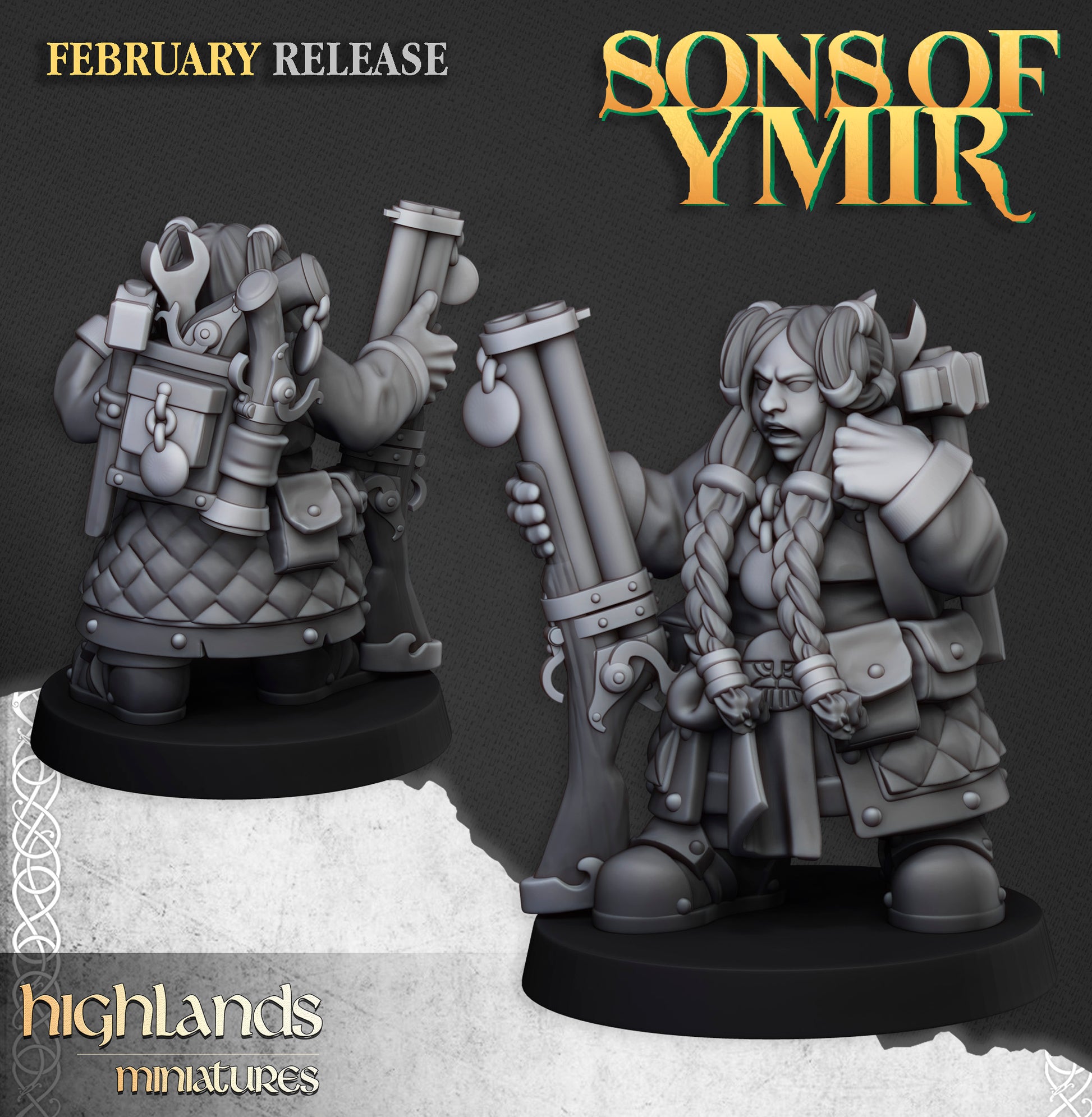 Miniatura Ingeniero Enano Enanos resina 28mm sin pintar - Drakholm