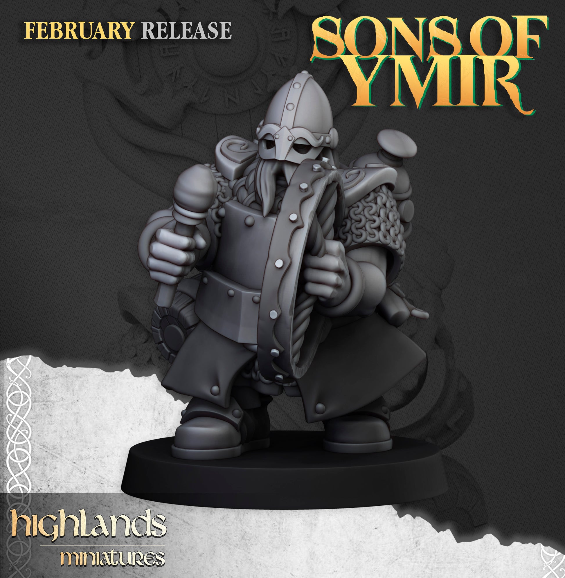 Miniatura Escupefuegos Enano Enanos resina 28mm sin pintar - Drakholm