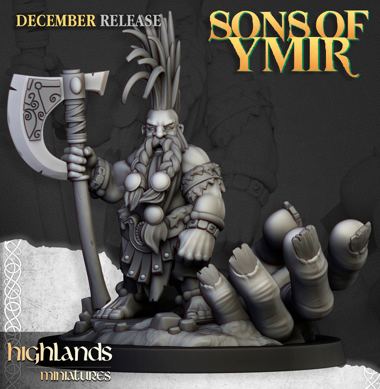 Miniatura Cazador de Gigantes Enanos resina 28mm sin pintar - Drakholm