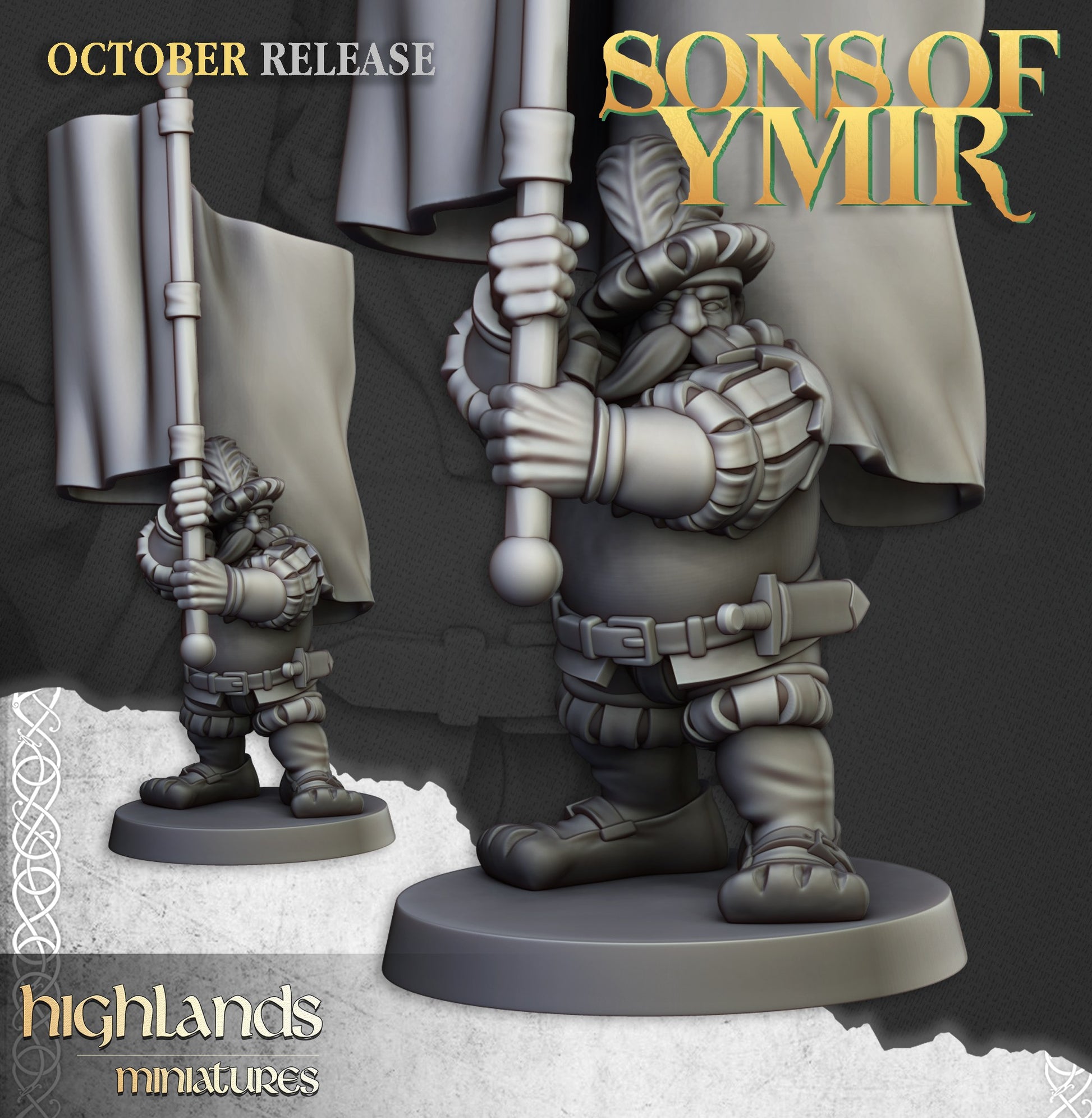 Miniatura Unidad de Piqueros Enanos Enanos resina 28mm sin pintar - Drakholm