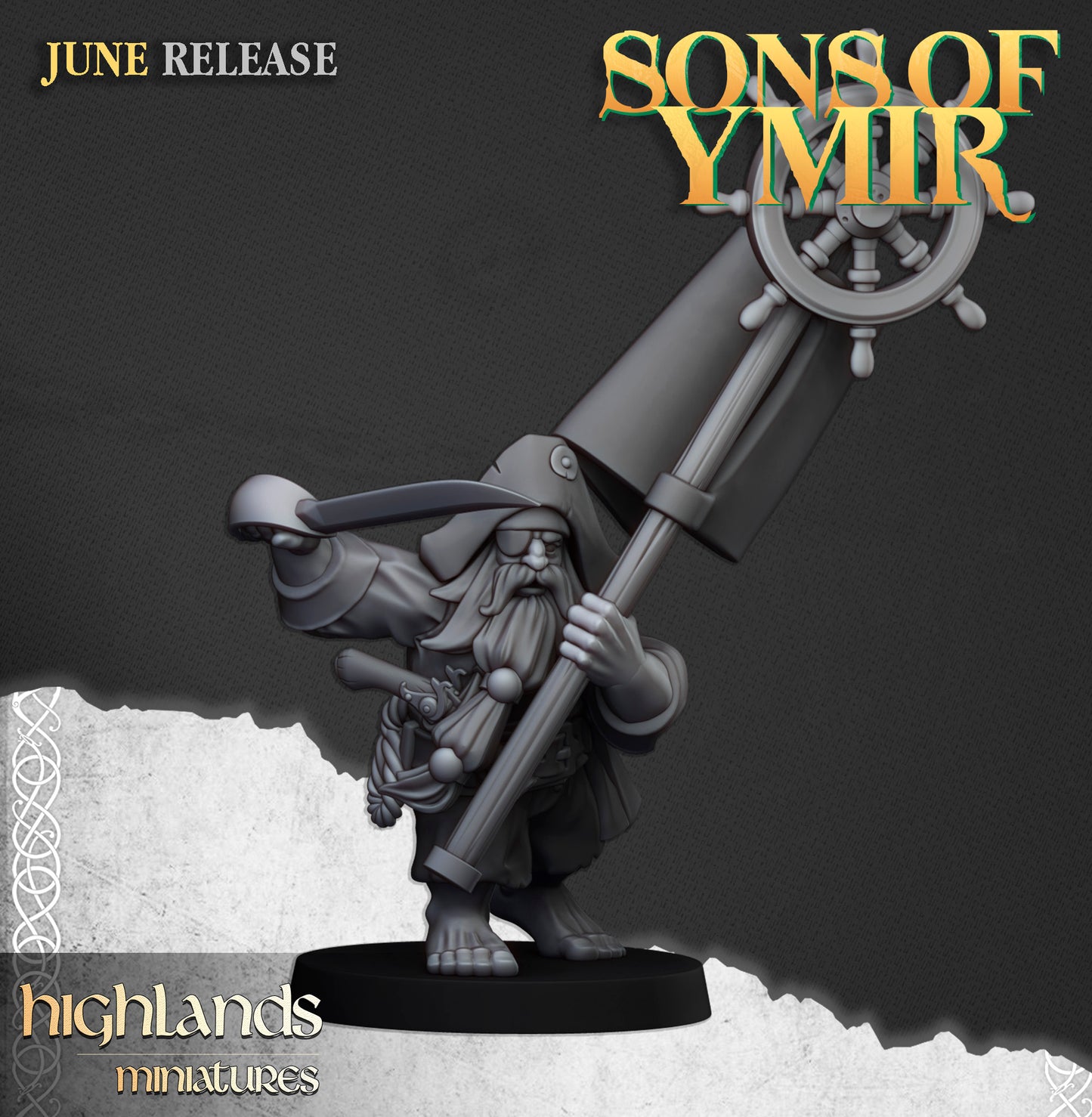 Miniatura Piratas Enanos Enanos resina 28mm sin pintar - Drakholm