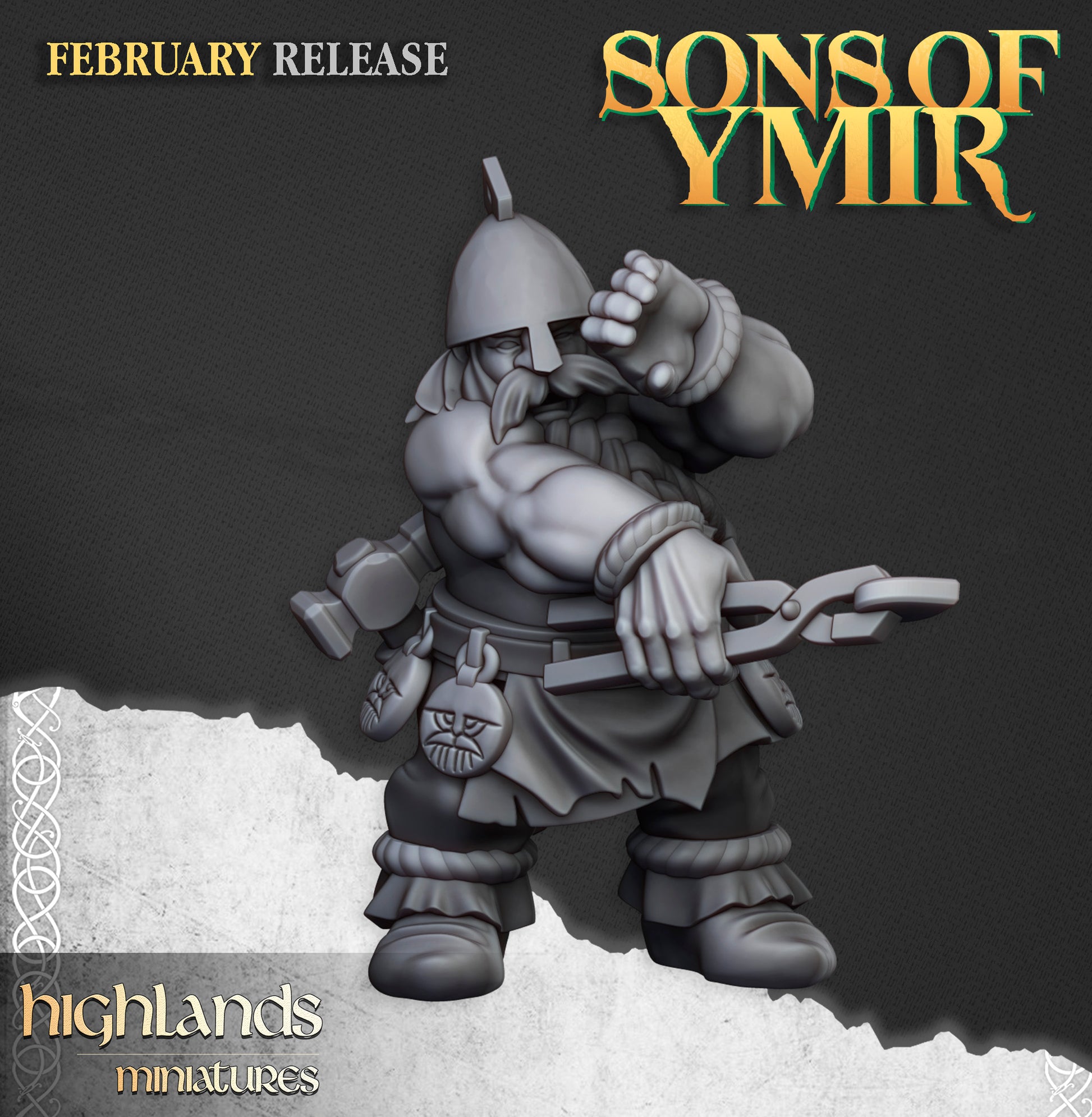 Miniatura Maestros Rúnicos y Forja Antigua Enanos resina 28mm sin pintar - Drakholm