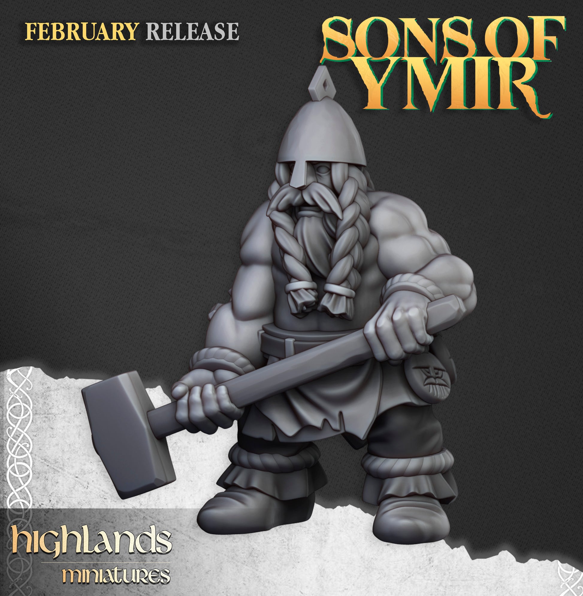 Miniatura Maestros Rúnicos y Forja Antigua Enanos resina 28mm sin pintar - Drakholm