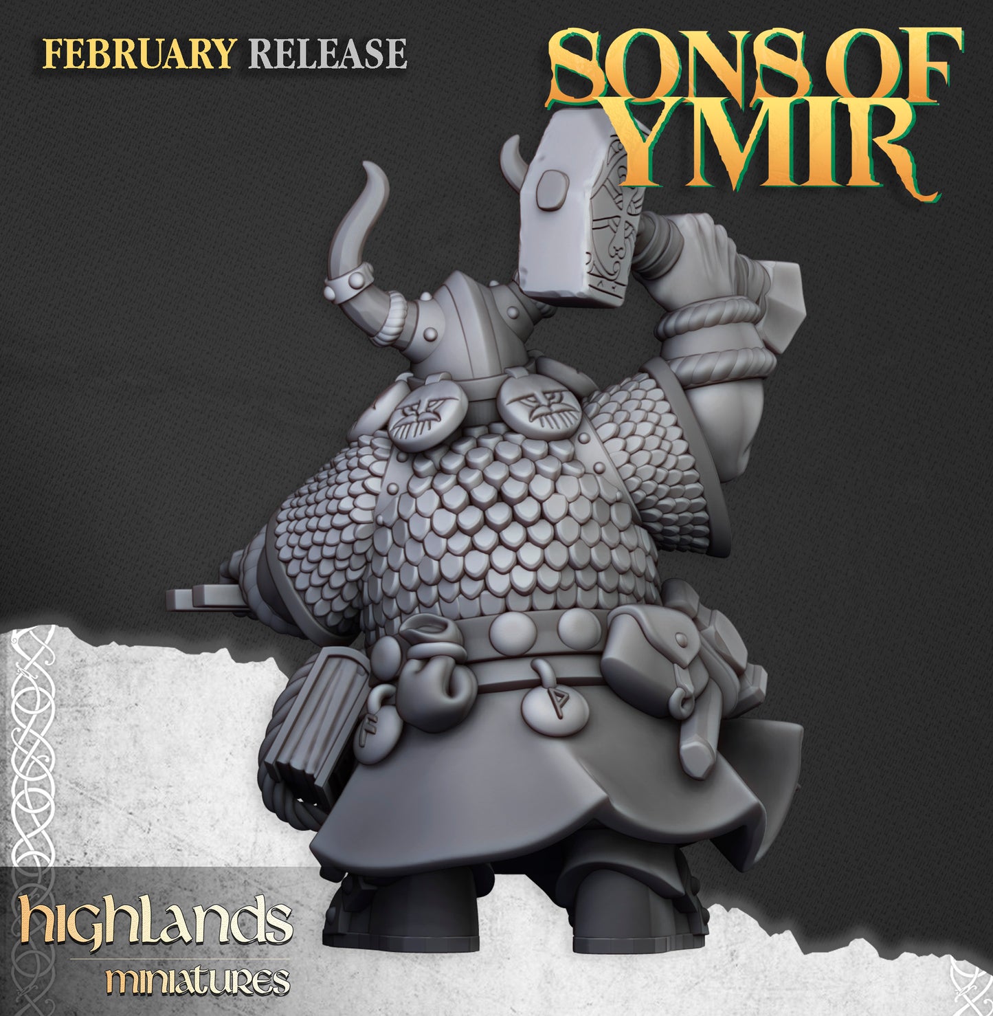 Miniatura Maestros Rúnicos y Forja Antigua Enanos resina 28mm sin pintar - Drakholm
