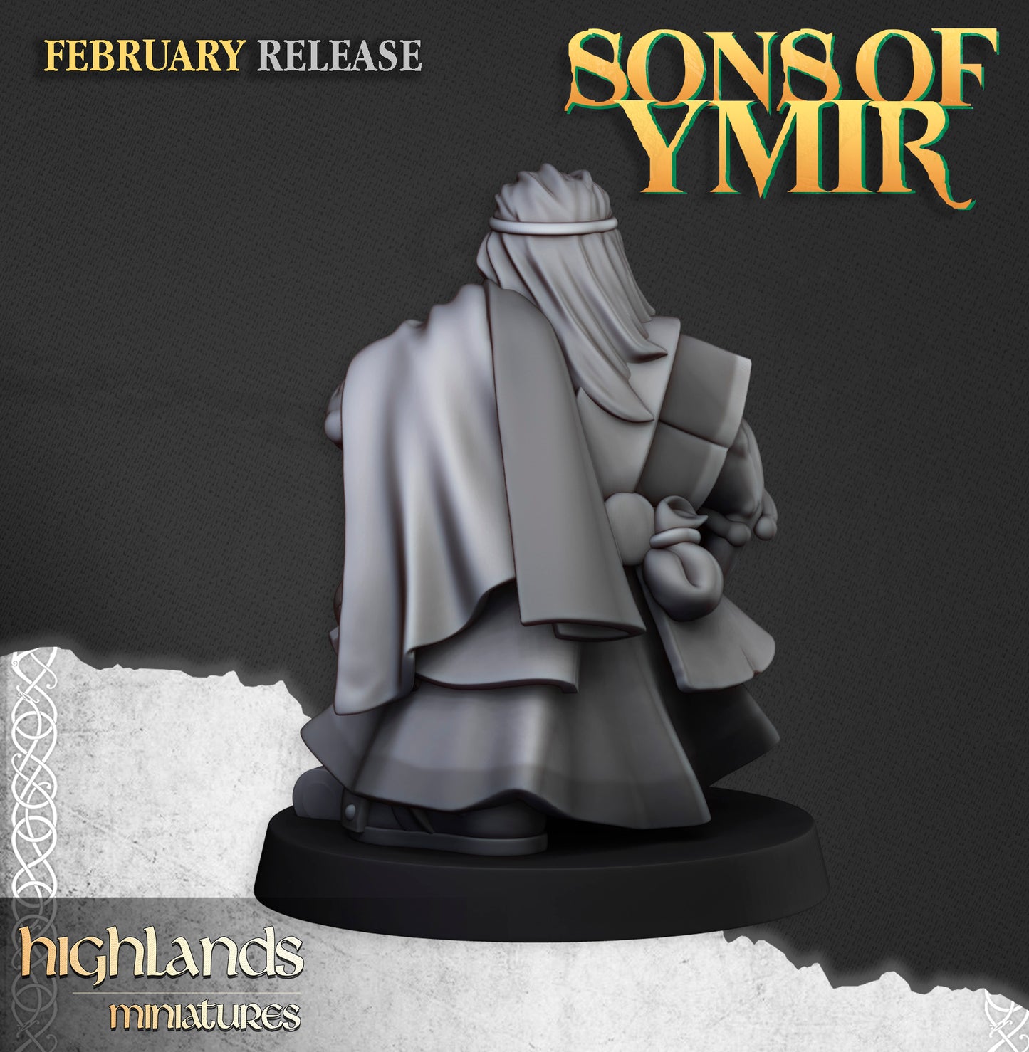Miniatura Sacerdotes Rúnicos Enanos Enanos resina 28mm sin pintar - Drakholm