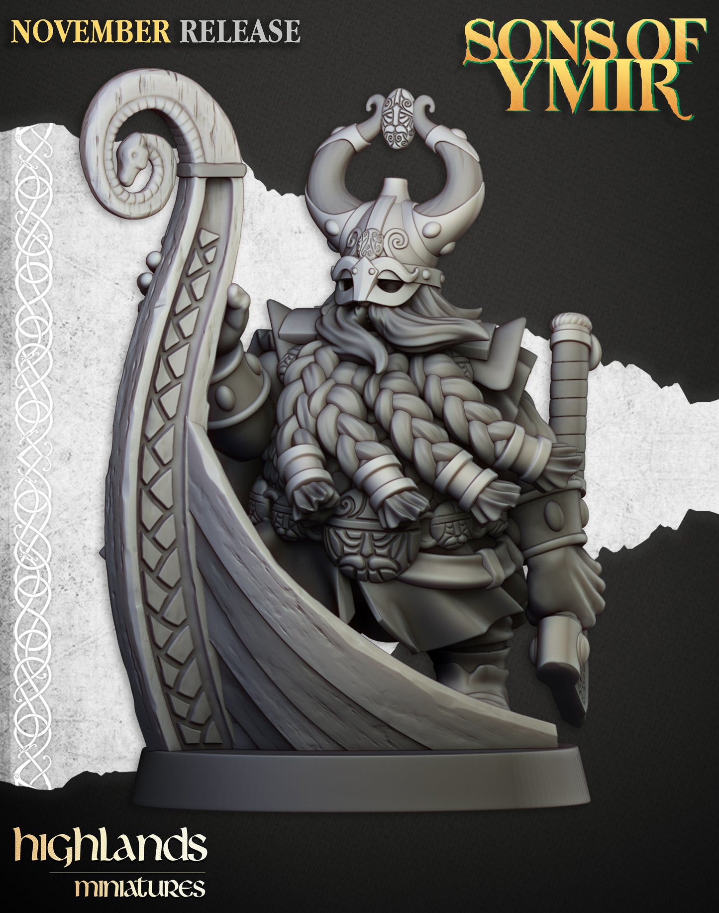 Miniatura Señor Marino Enano Enanos resina 28mm sin pintar - Drakholm