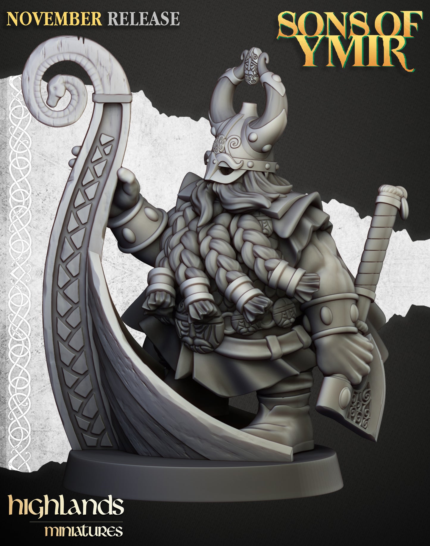 Miniatura Señor Marino Enano Enanos resina 28mm sin pintar - Drakholm