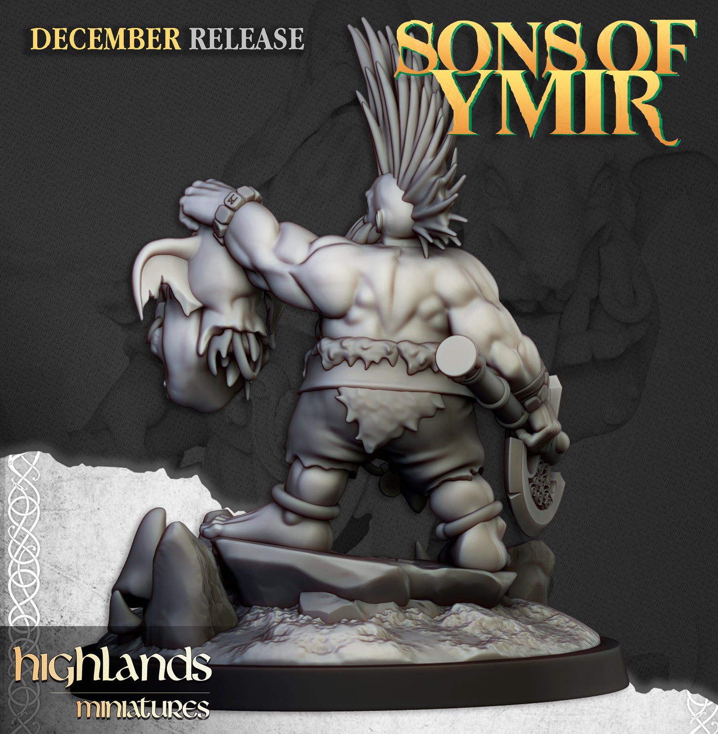 Miniatura Cazador de Trolls Enanos resina 28mm sin pintar - Drakholm