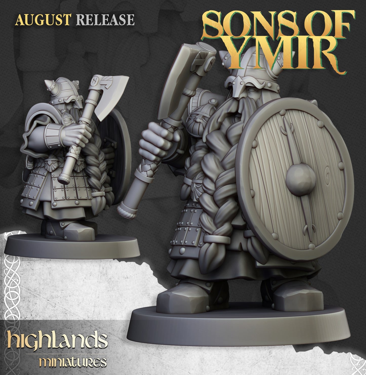 Miniatura Veteranos Enanos Enanos resina 28mm sin pintar - Drakholm