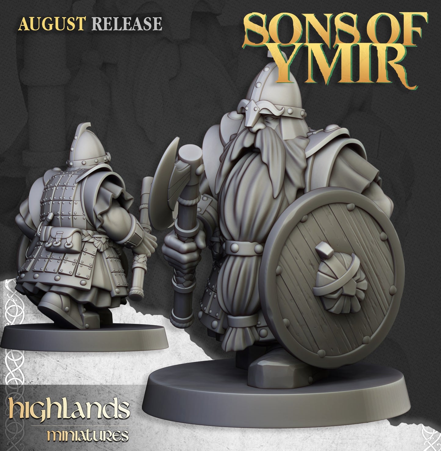 Miniatura Veteranos Enanos Enanos resina 28mm sin pintar - Drakholm