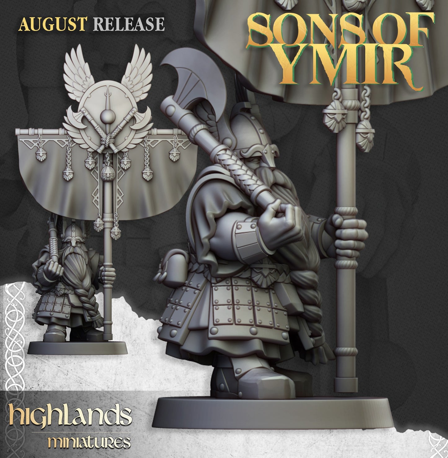Miniatura Veteranos Enanos Enanos resina 28mm sin pintar - Drakholm