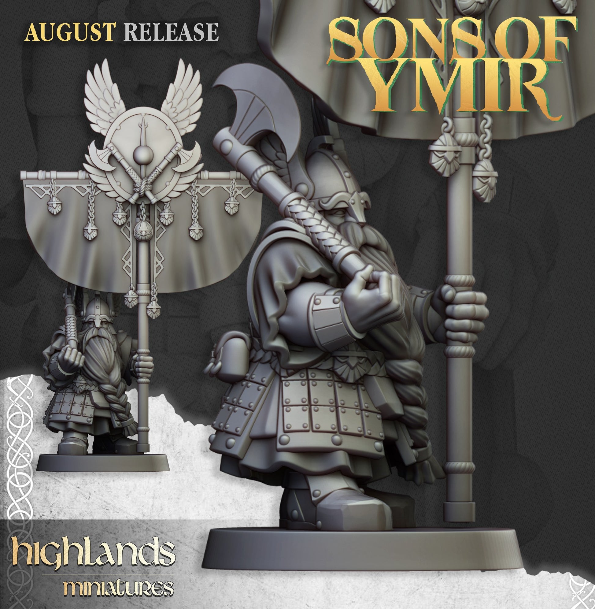 Miniatura Veteranos Enanos Enanos resina 28mm sin pintar - Drakholm