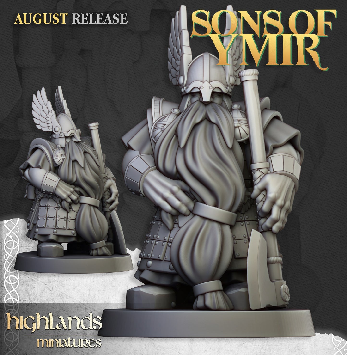 Miniatura Veteranos Enanos Enanos resina 28mm sin pintar - Drakholm