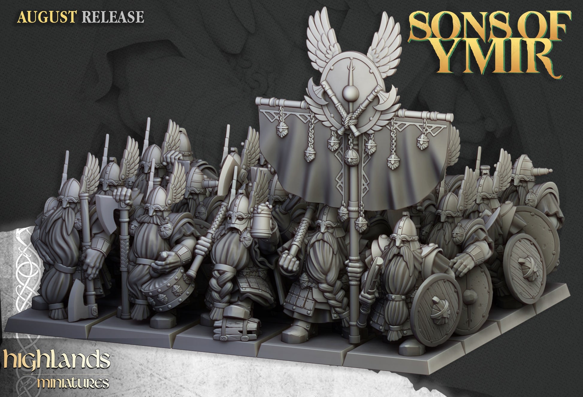 Miniatura Veteranos Enanos Enanos resina 28mm sin pintar - Drakholm