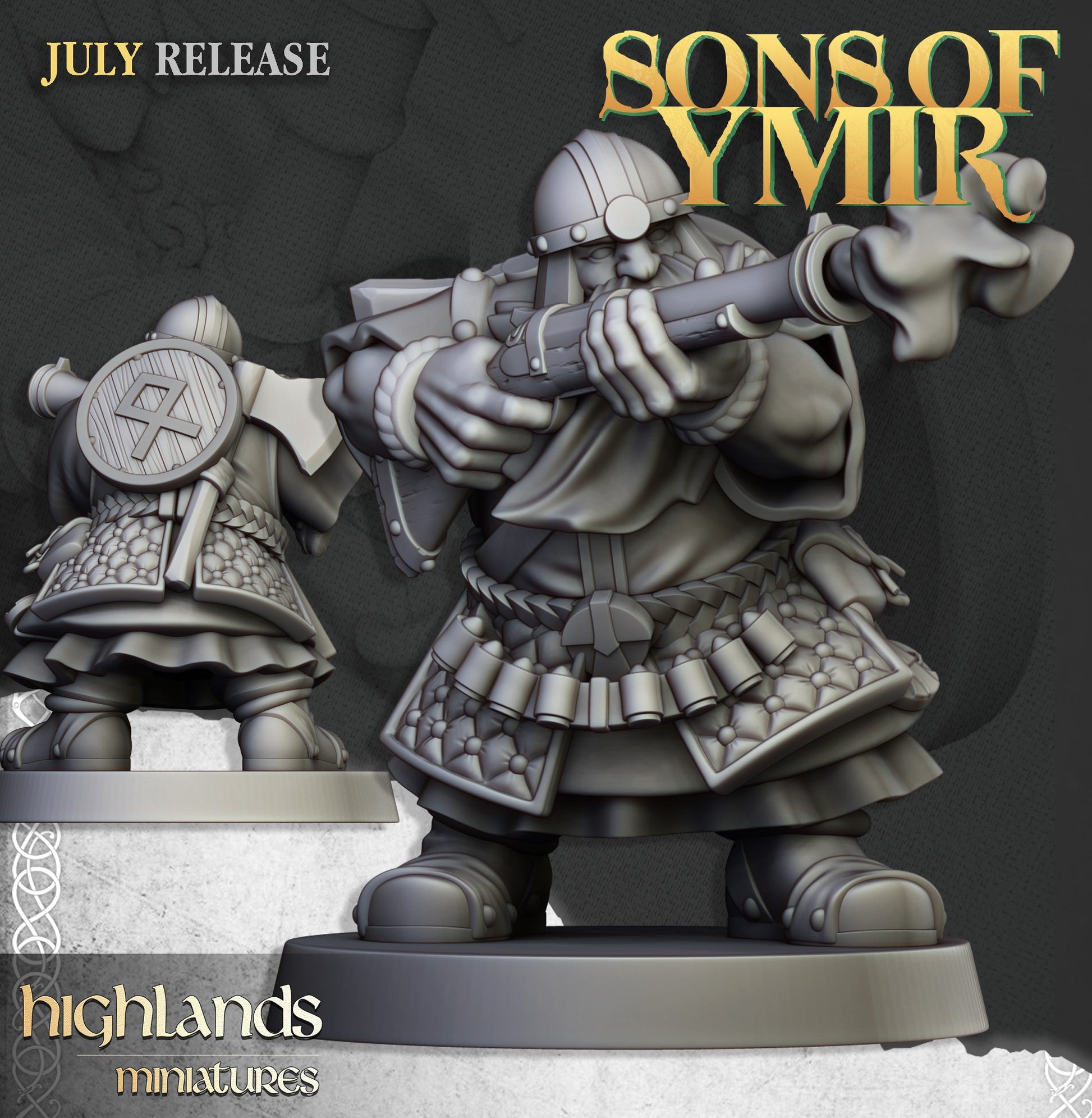 Miniatura Unidad de Tiradores Enanos Enanos resina 28mm sin pintar - Drakholm