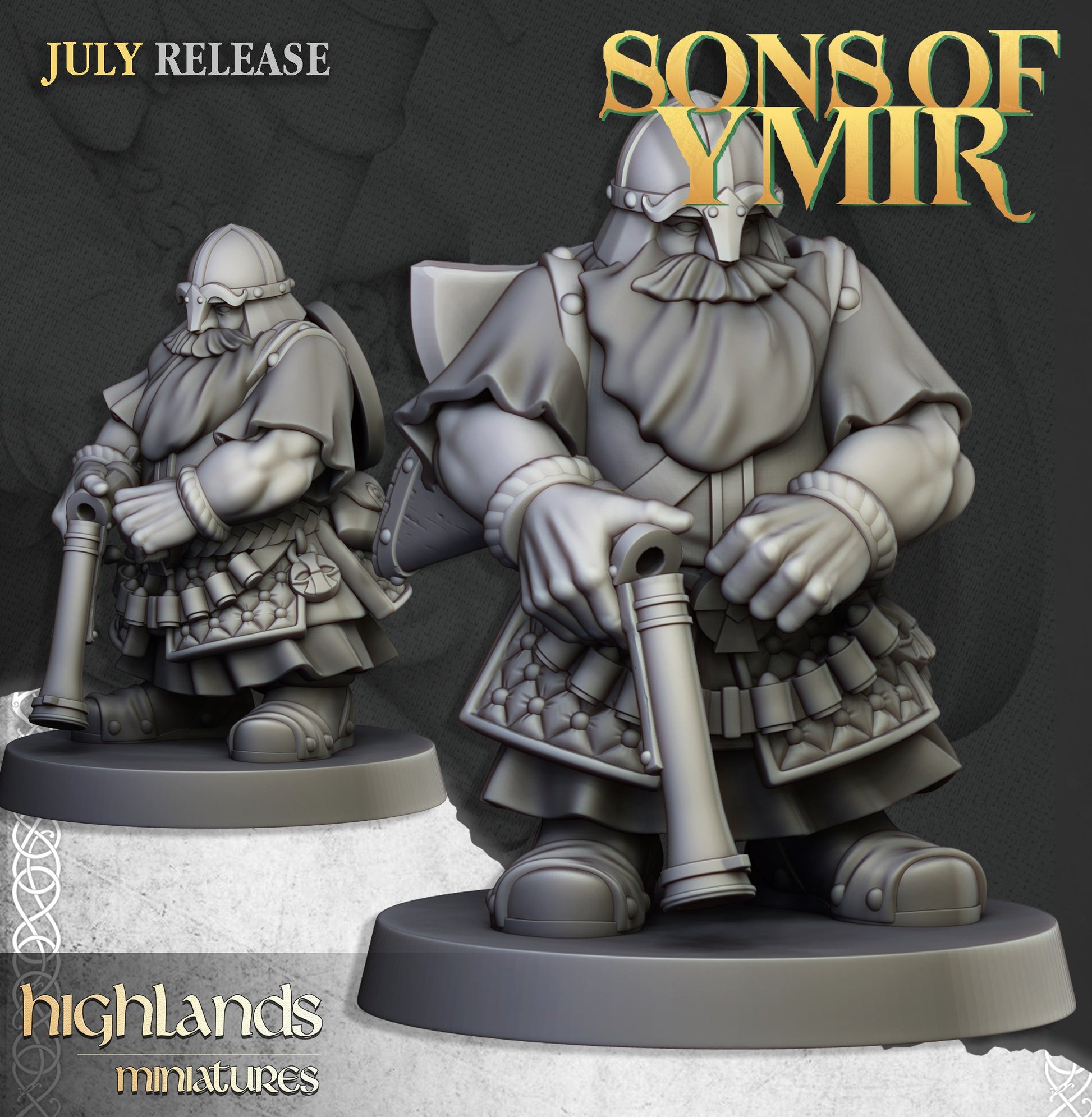 Miniatura Unidad de Tiradores Enanos Enanos resina 28mm sin pintar - Drakholm