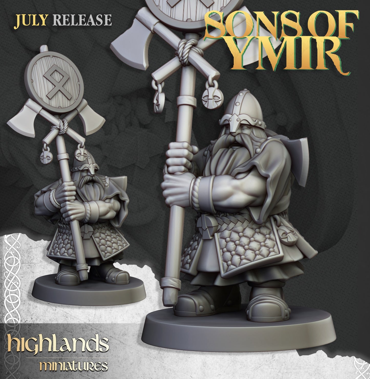 Miniatura Unidad de Tiradores Enanos Enanos resina 28mm sin pintar - Drakholm