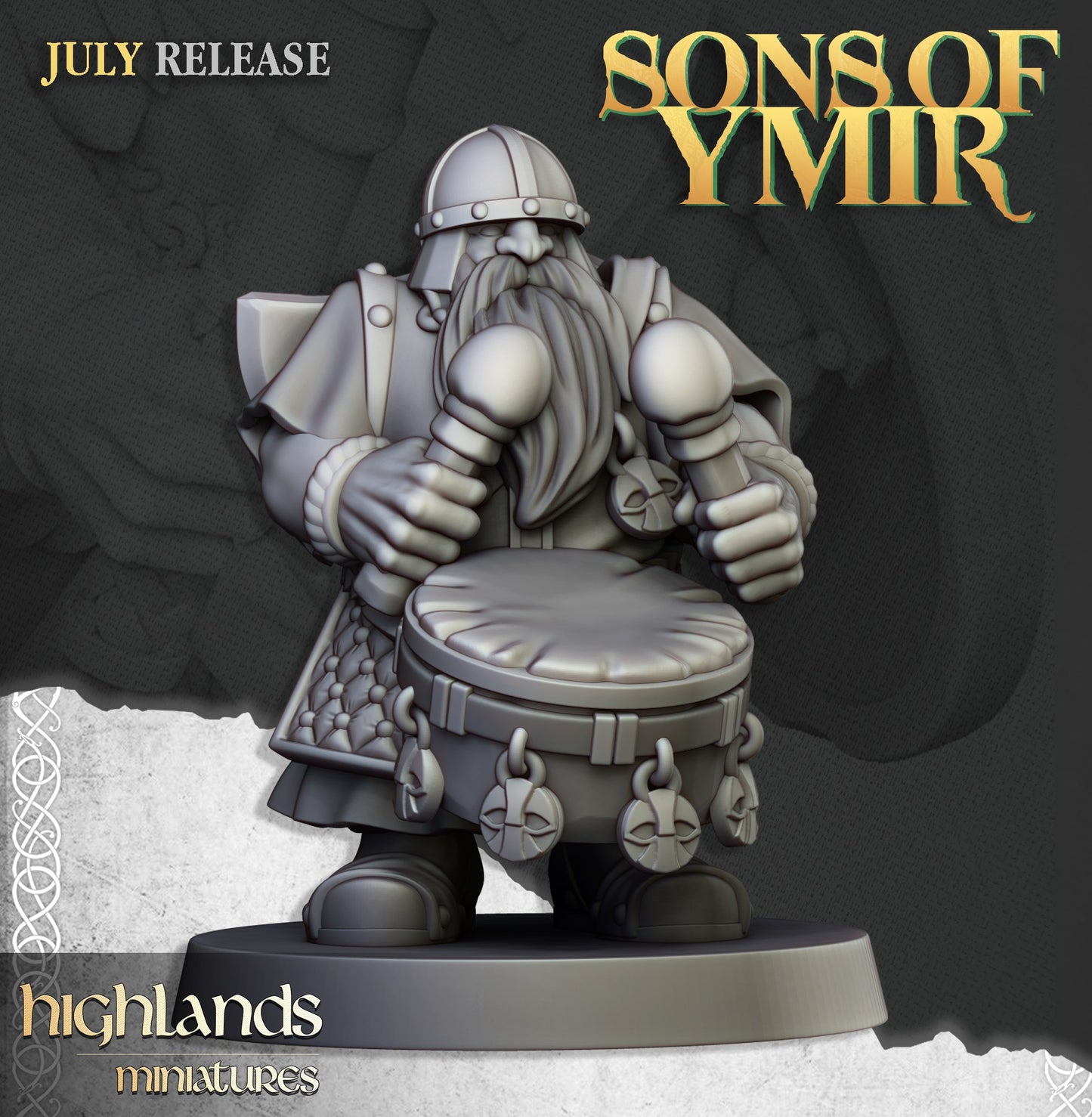 Miniatura Unidad de Tiradores Enanos Enanos resina 28mm sin pintar - Drakholm
