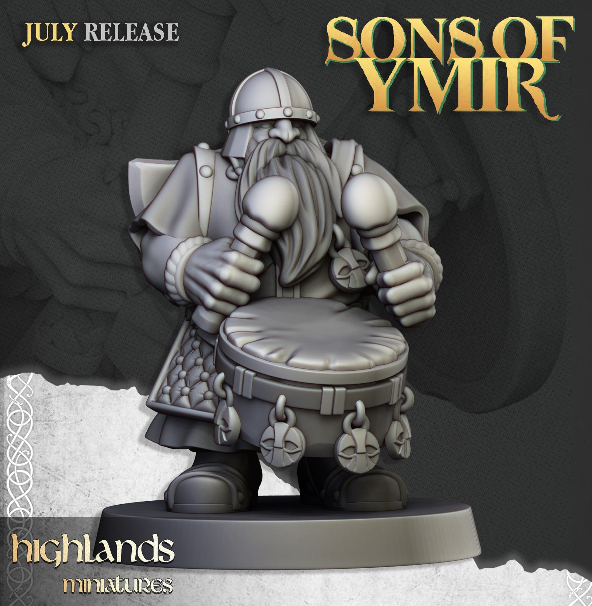 Miniatura Unidad de Tiradores Enanos Enanos resina 28mm sin pintar - Drakholm