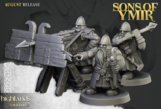 Miniatura Ballesta Enana Enanos resina 28mm sin pintar - Drakholm
