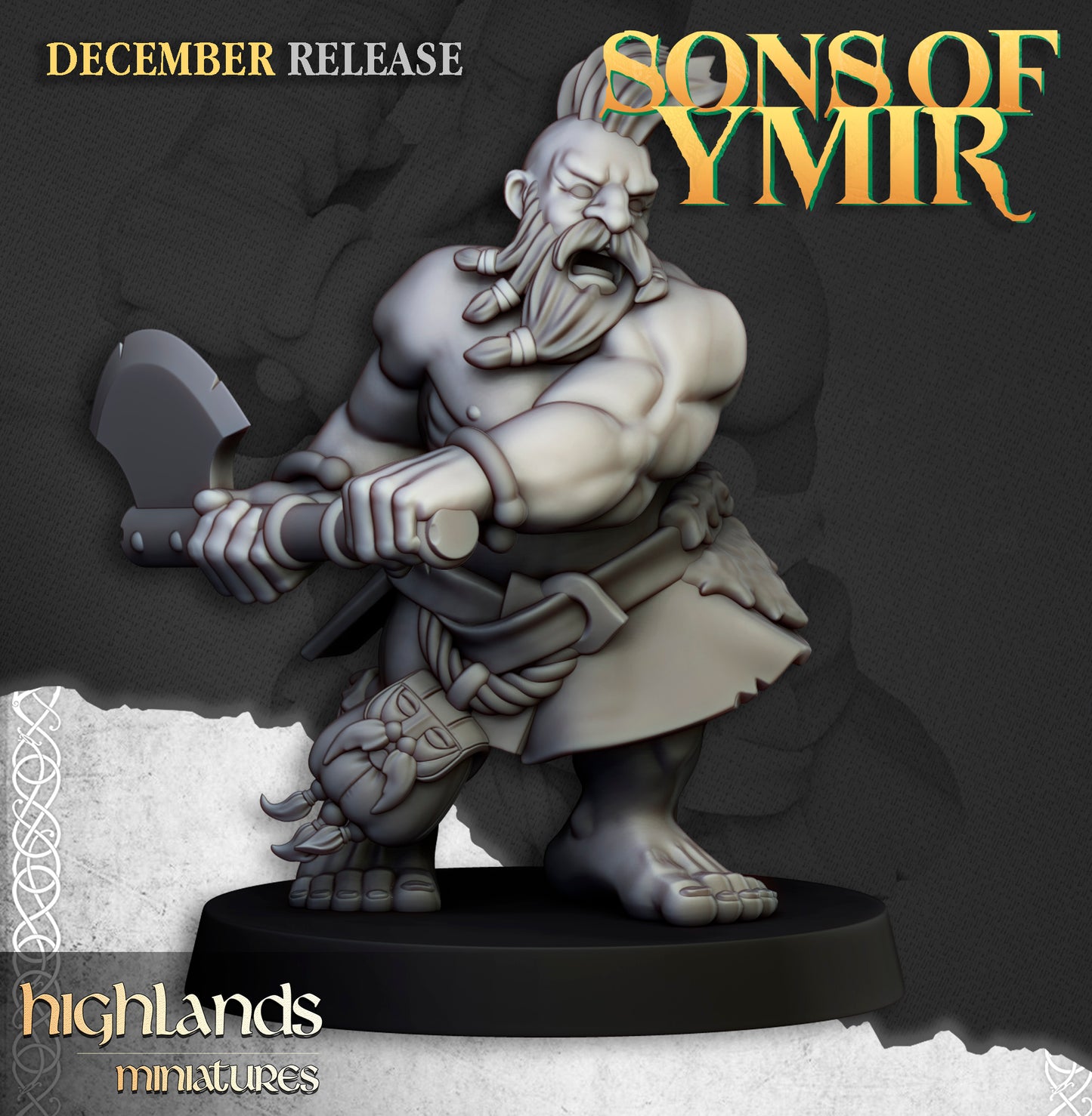 Miniatura Cazador de la Muerte Enanos resina 28mm sin pintar - Drakholm