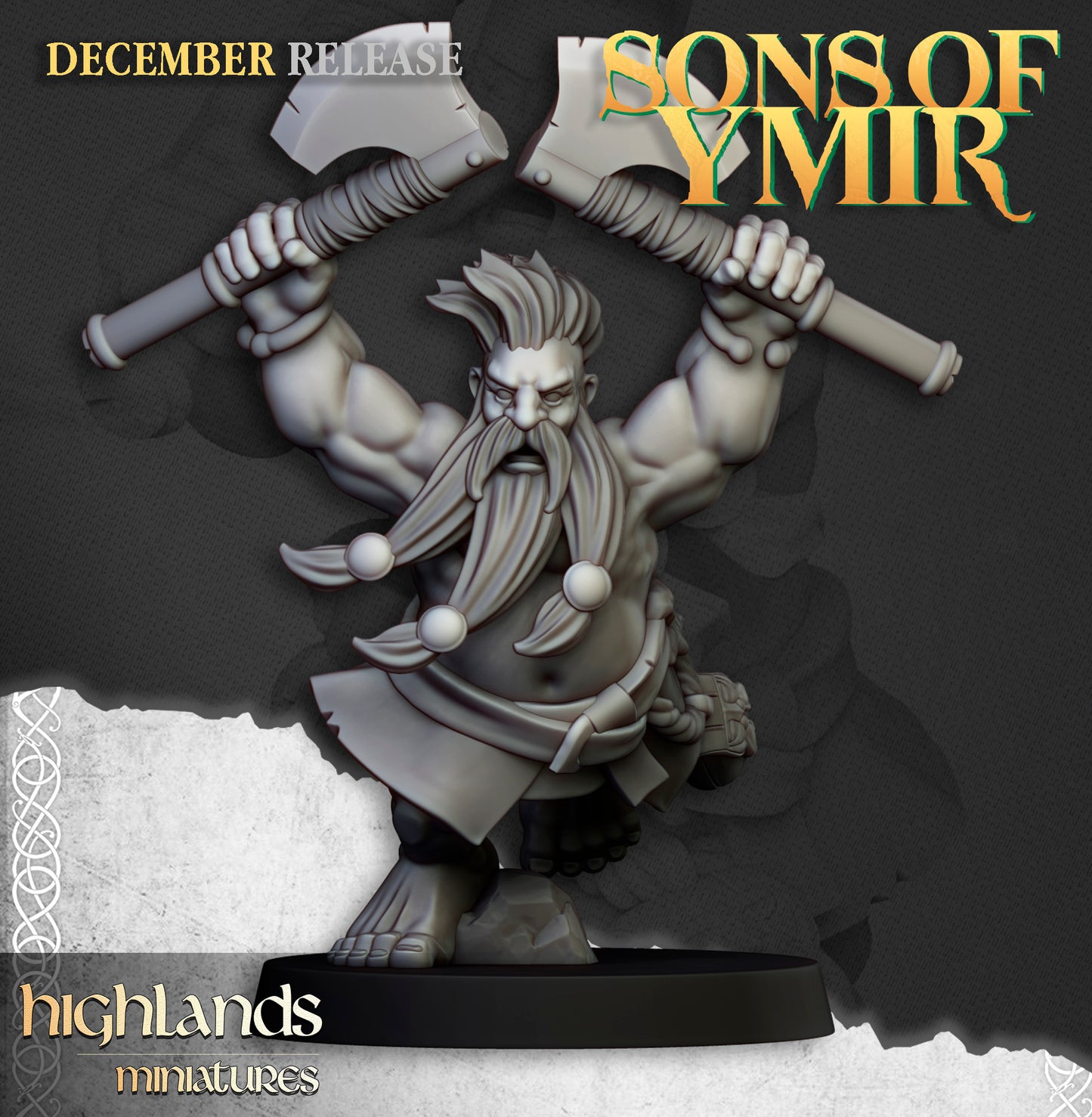 Miniatura Cazador de la Muerte Enanos resina 28mm sin pintar - Drakholm