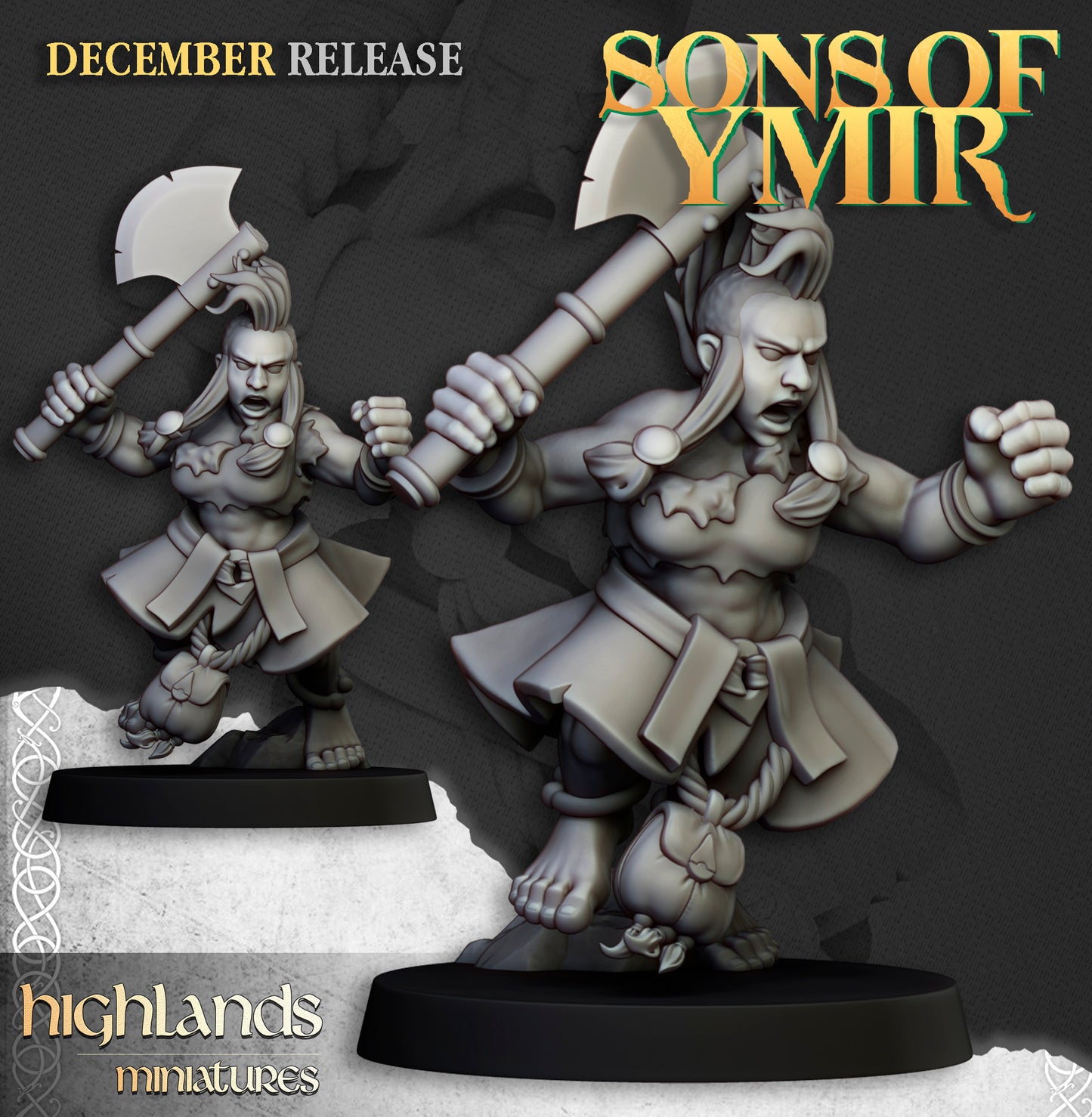 Miniatura Cazador de la Muerte Enanos resina 28mm sin pintar - Drakholm