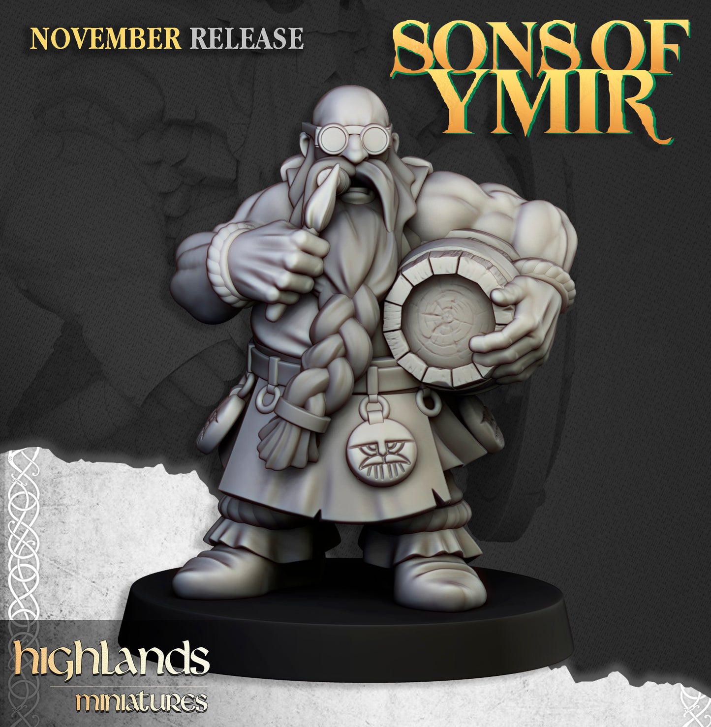 Miniatura Lanzallamas de Órgano Enano Enanos resina 28mm sin pintar - Drakholm