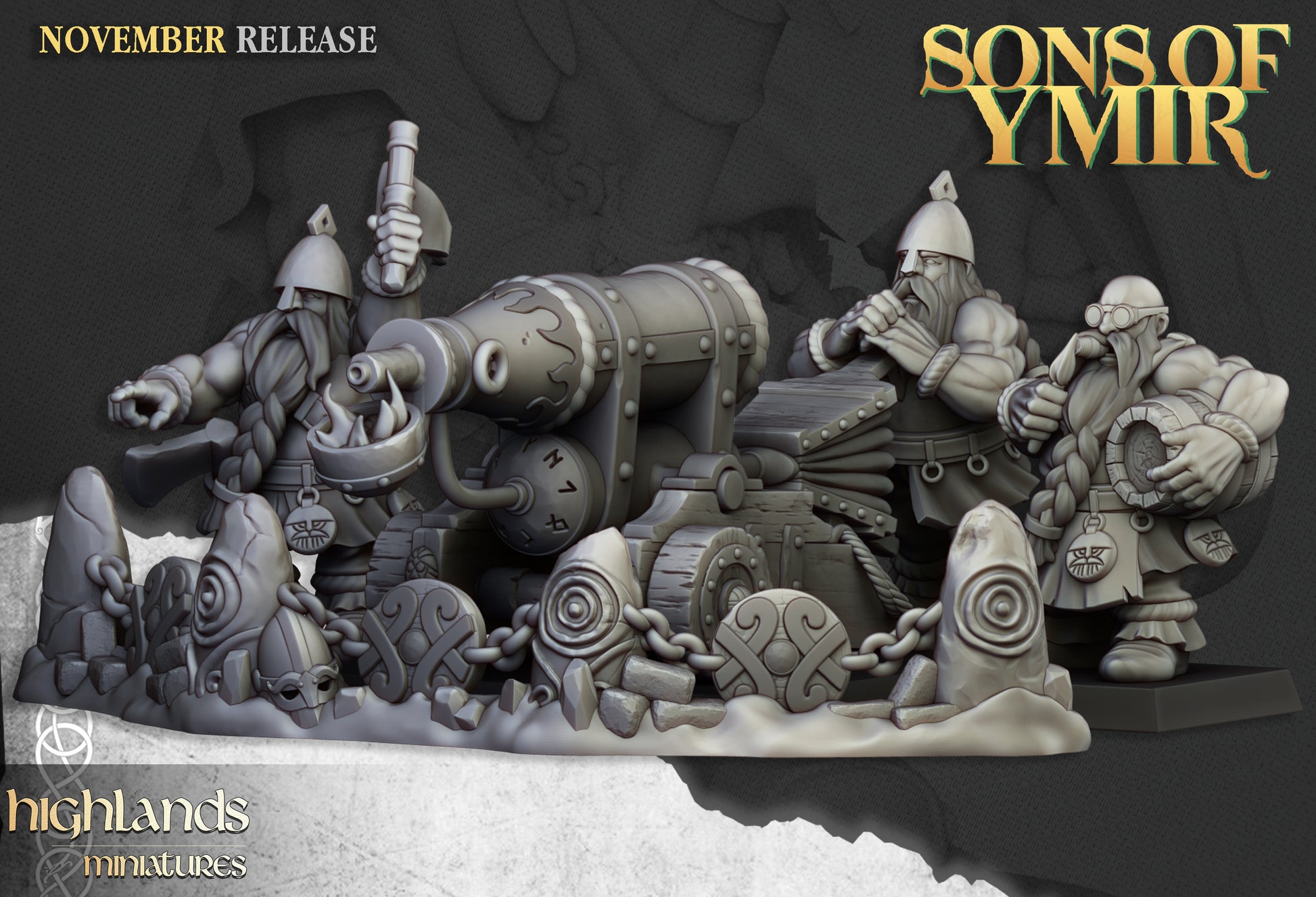 Miniatura Lanzallamas de Órgano Enano Enanos resina 28mm sin pintar - Drakholm