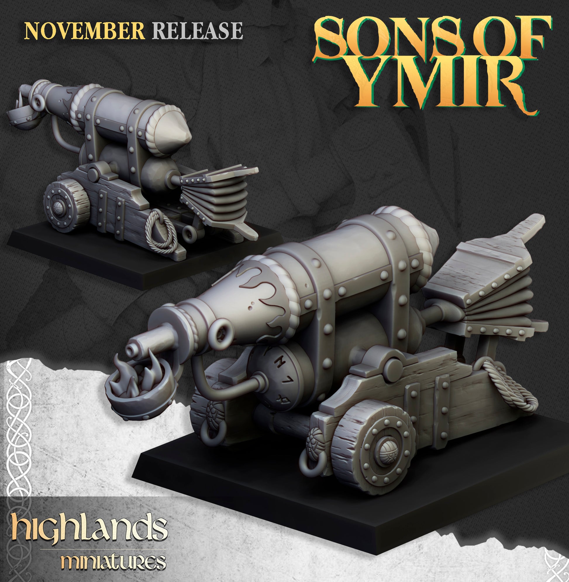 Miniatura Lanzallamas de Órgano Enano Enanos resina 28mm sin pintar - Drakholm
