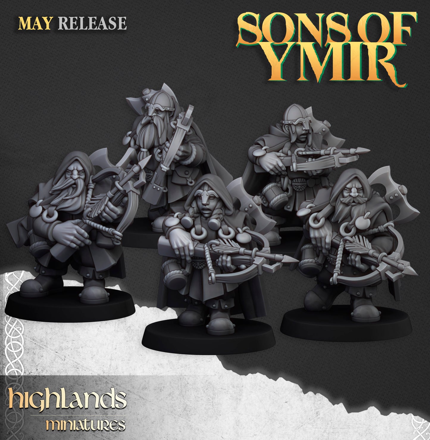Miniatura Exploradores Enanos Enanos resina 28mm sin pintar - Drakholm