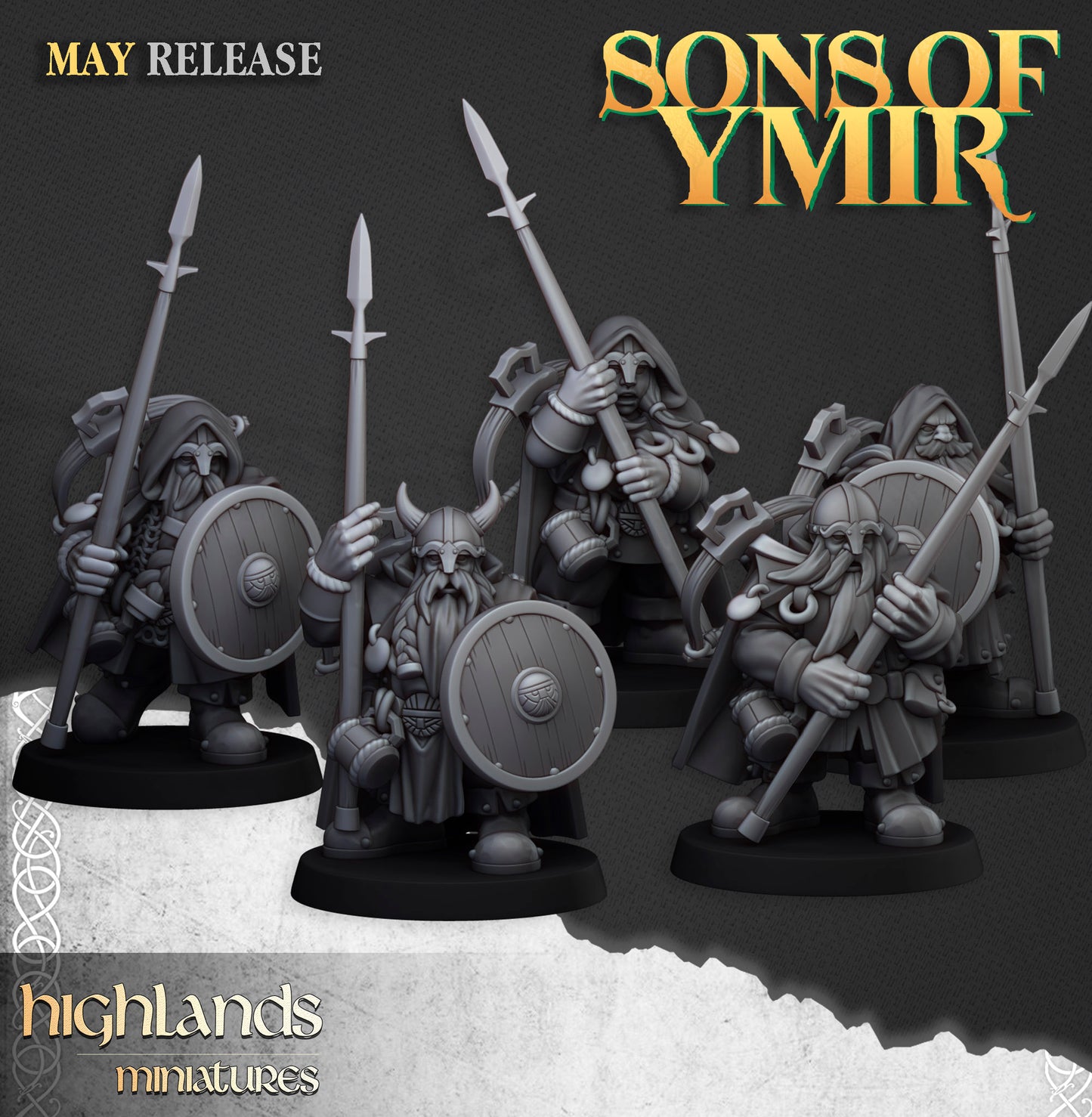 Miniatura Exploradores Enanos Enanos resina 28mm sin pintar - Drakholm