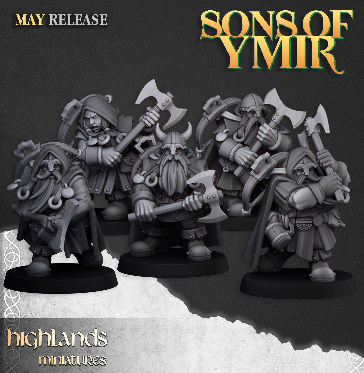 Miniatura Exploradores Enanos Enanos resina 28mm sin pintar - Drakholm