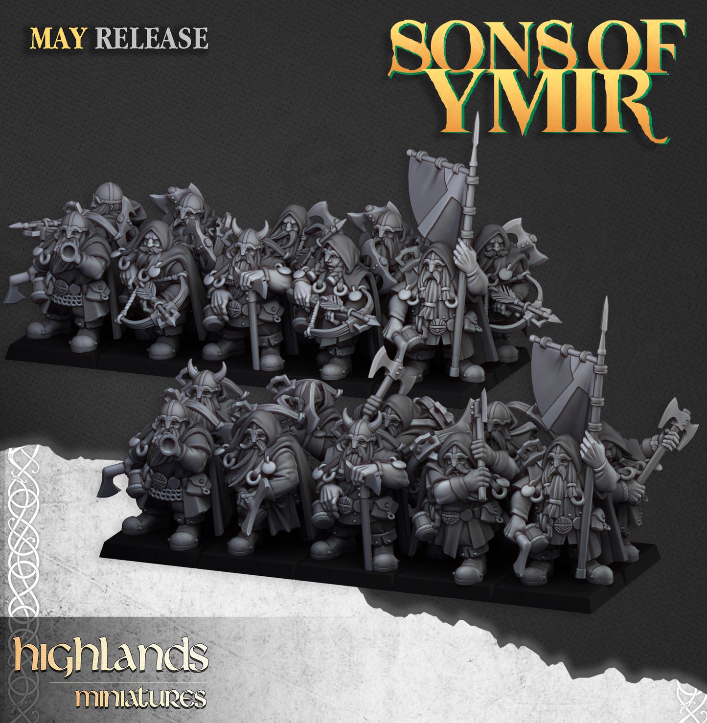 Miniatura Exploradores Enanos Enanos resina 28mm sin pintar - Drakholm