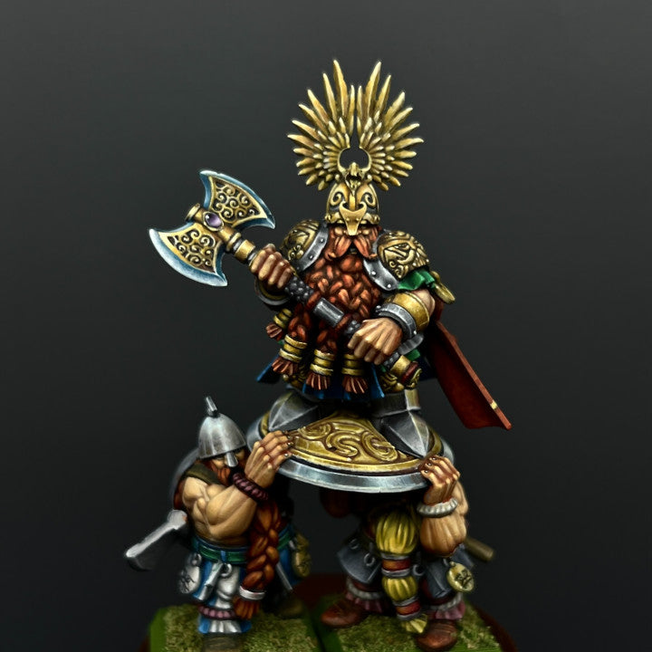 Miniatura Rey Ulric de Thrym-Heim Enanos resina 28mm sin pintar - Drakholm