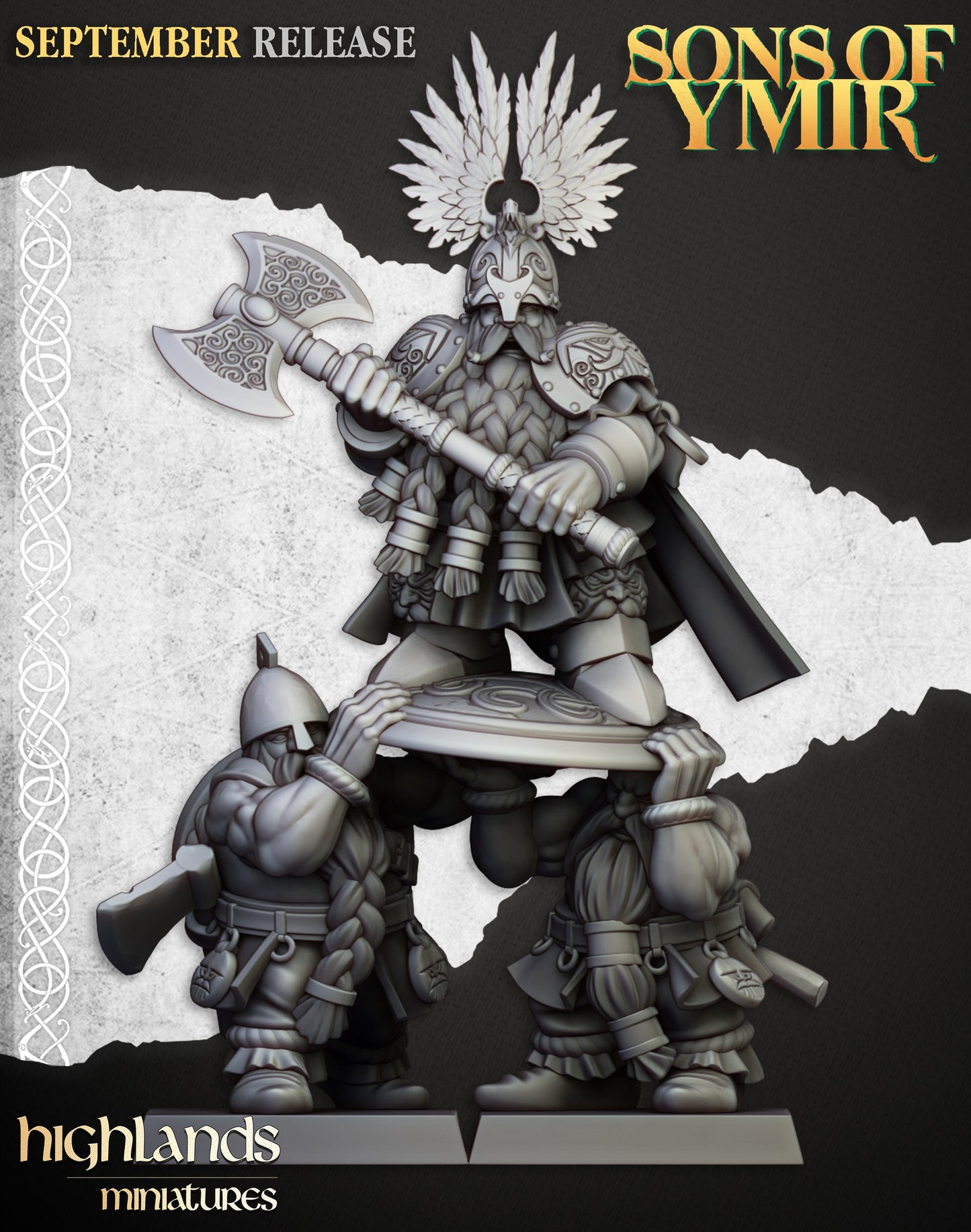 Miniatura Rey Ulric de Thrym-Heim Enanos resina 28mm sin pintar - Drakholm