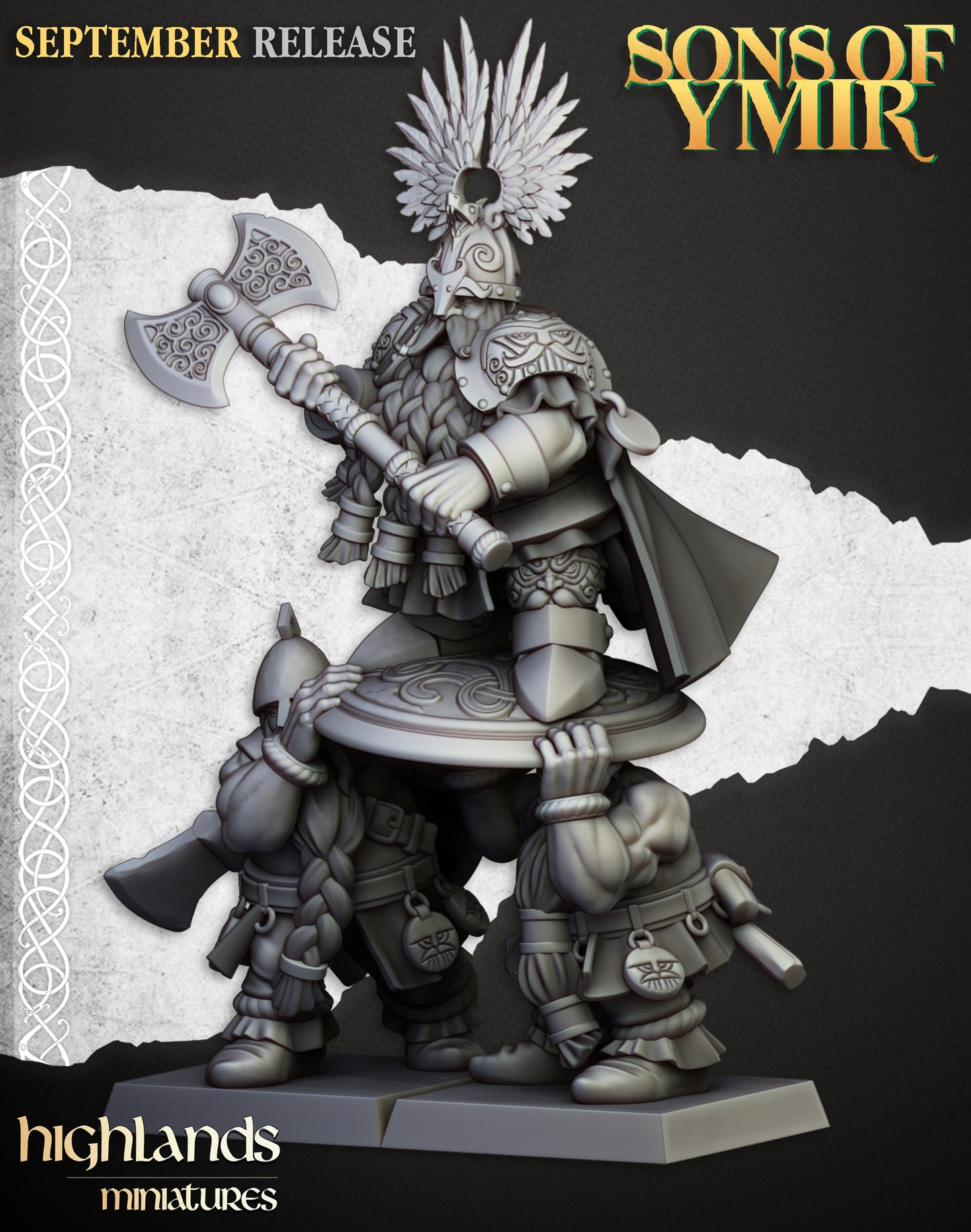 Miniatura Rey Ulric de Thrym-Heim Enanos resina 28mm sin pintar - Drakholm