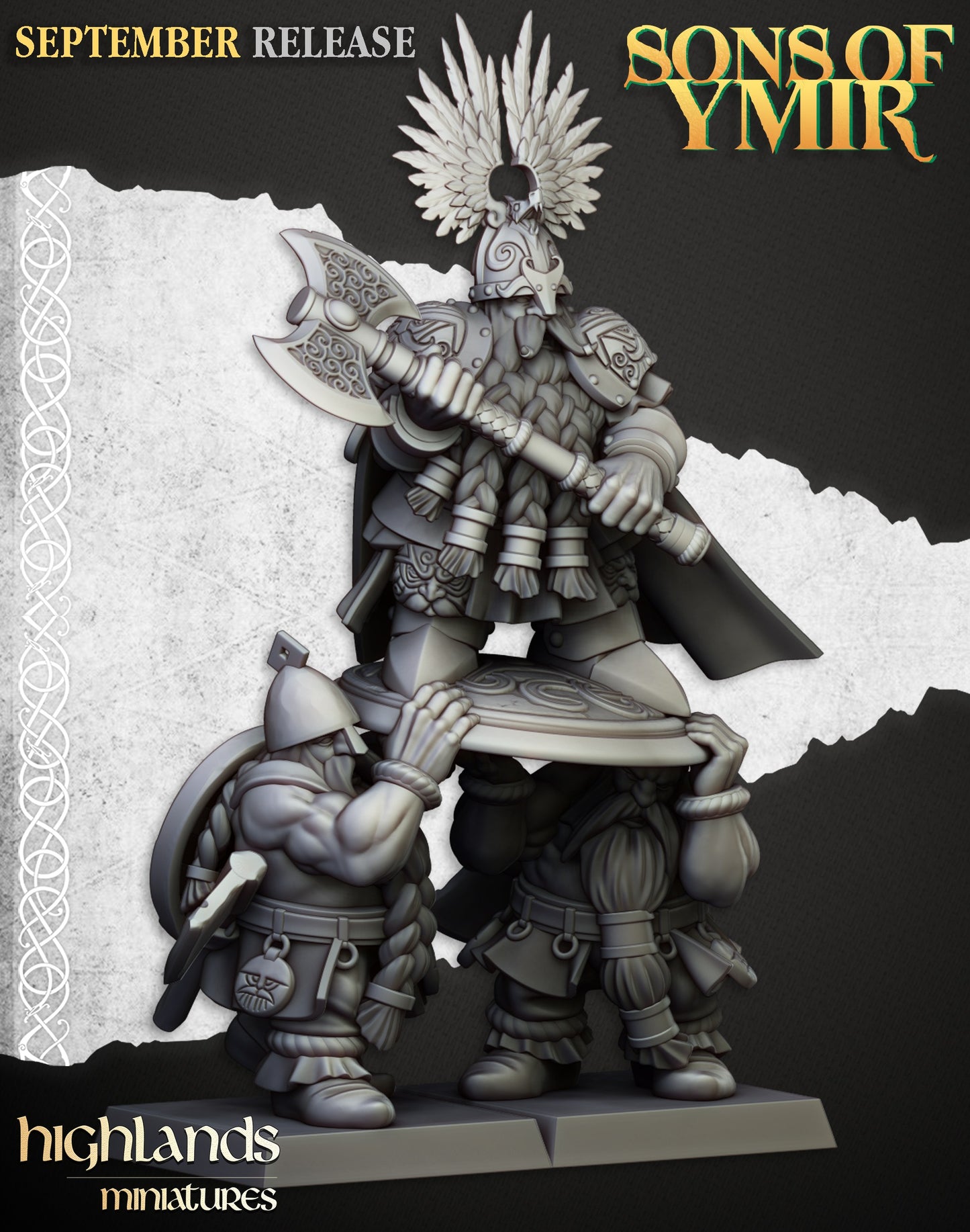 Miniatura Rey Ulric de Thrym-Heim Enanos resina 28mm sin pintar - Drakholm