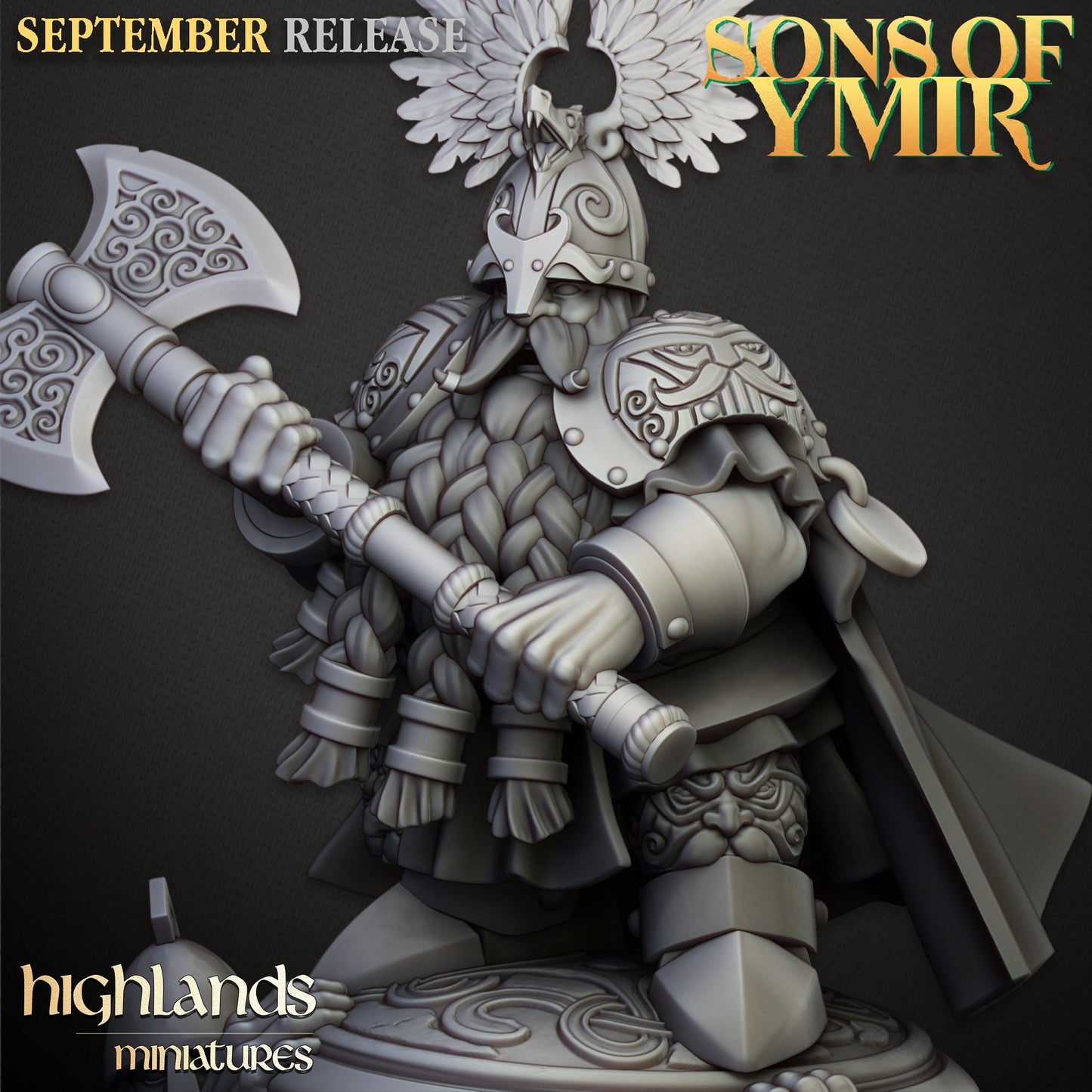 Miniatura Rey Ulric de Thrym-Heim Enanos resina 28mm sin pintar - Drakholm