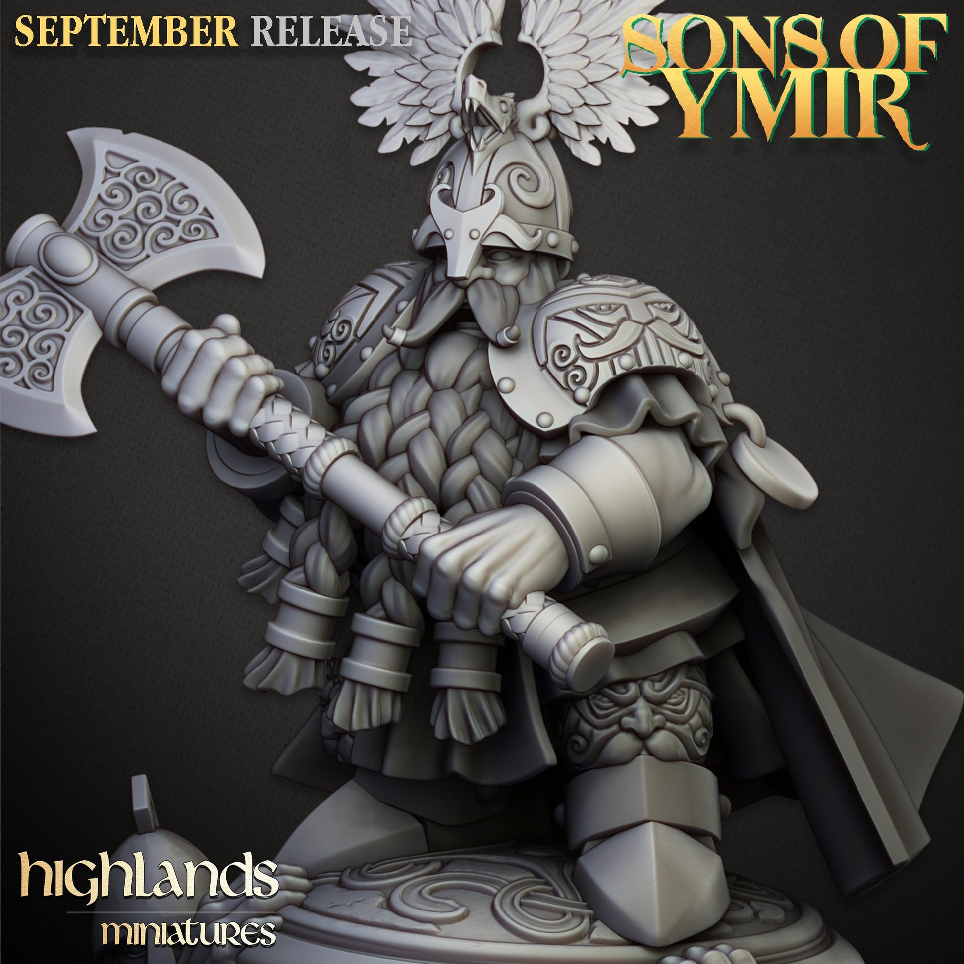 Miniatura Rey Ulric de Thrym-Heim Enanos resina 28mm sin pintar - Drakholm