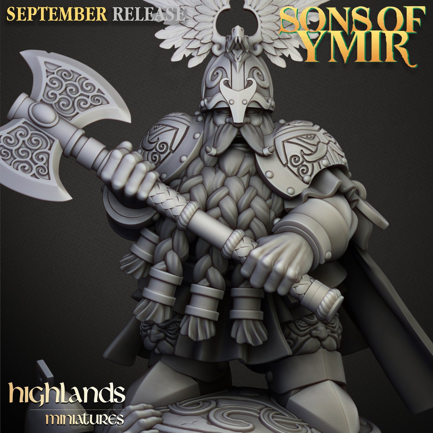 Miniatura Rey Ulric de Thrym-Heim Enanos resina 28mm sin pintar - Drakholm