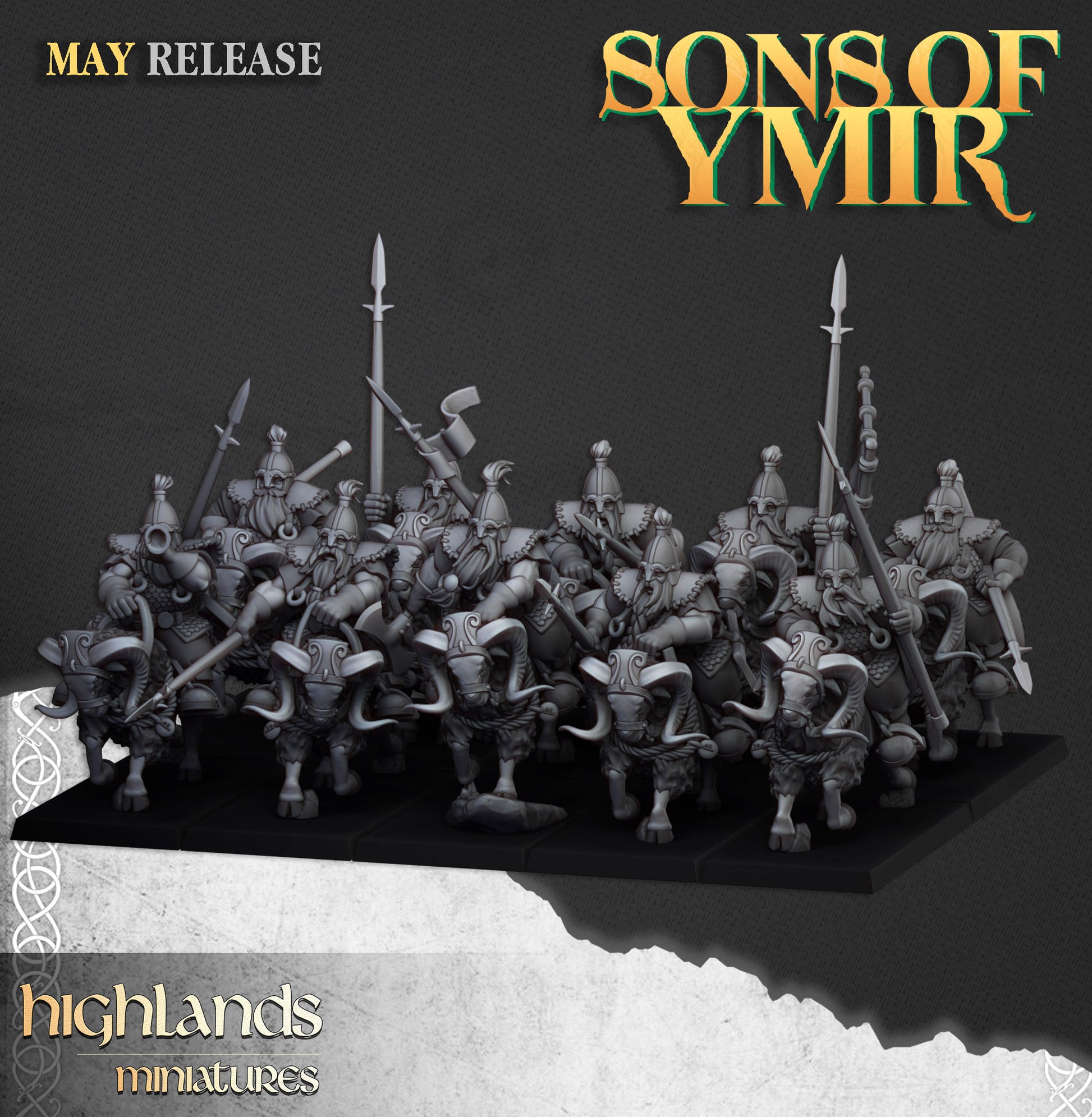 Miniatura Enanos Montados Enanos resina 28mm sin pintar - Drakholm