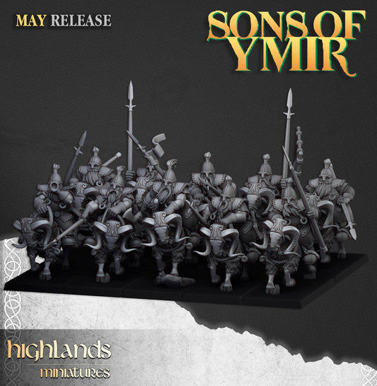 Miniatura Enanos Montados Enanos resina 28mm sin pintar - Drakholm